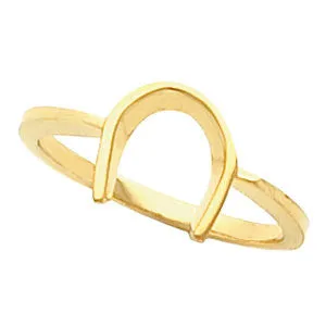 14k White Gold Western Style Ring, Size 6
