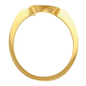 14k White Gold Western Style Ring, Size 6