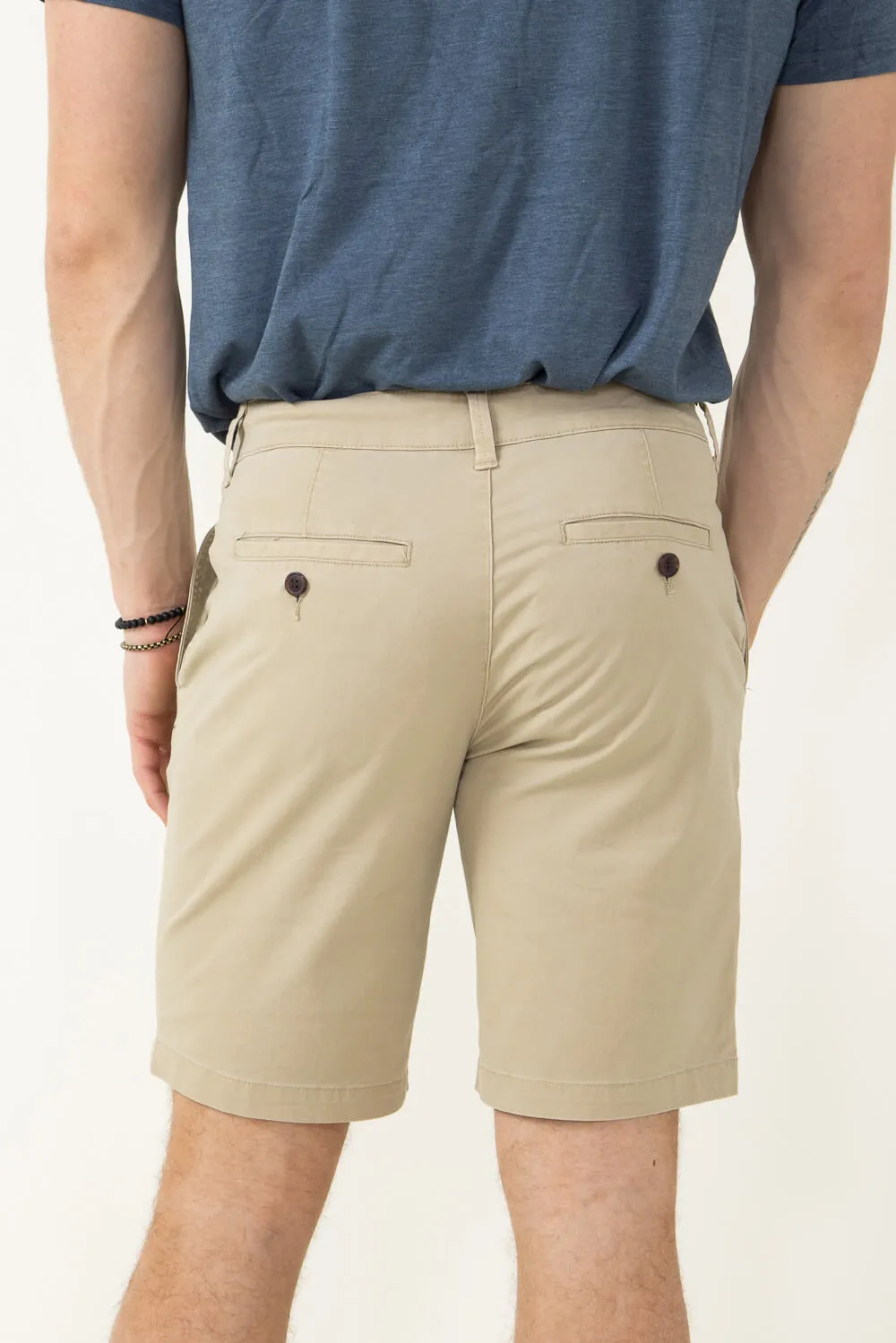 1897 Original 9" Washed Twill Shorts for Men in Khaki | 4GLL1223-KHAKI
