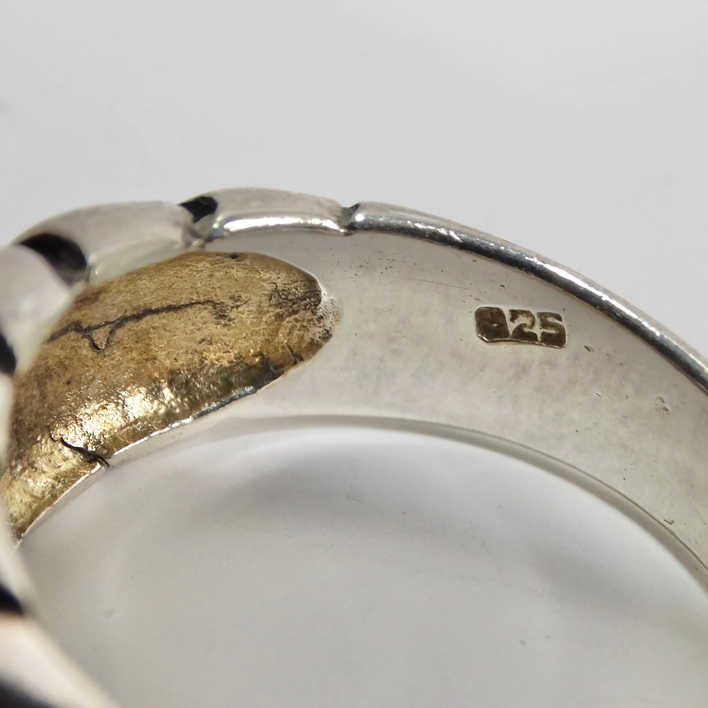 1980s Pure Silver Mens Ring