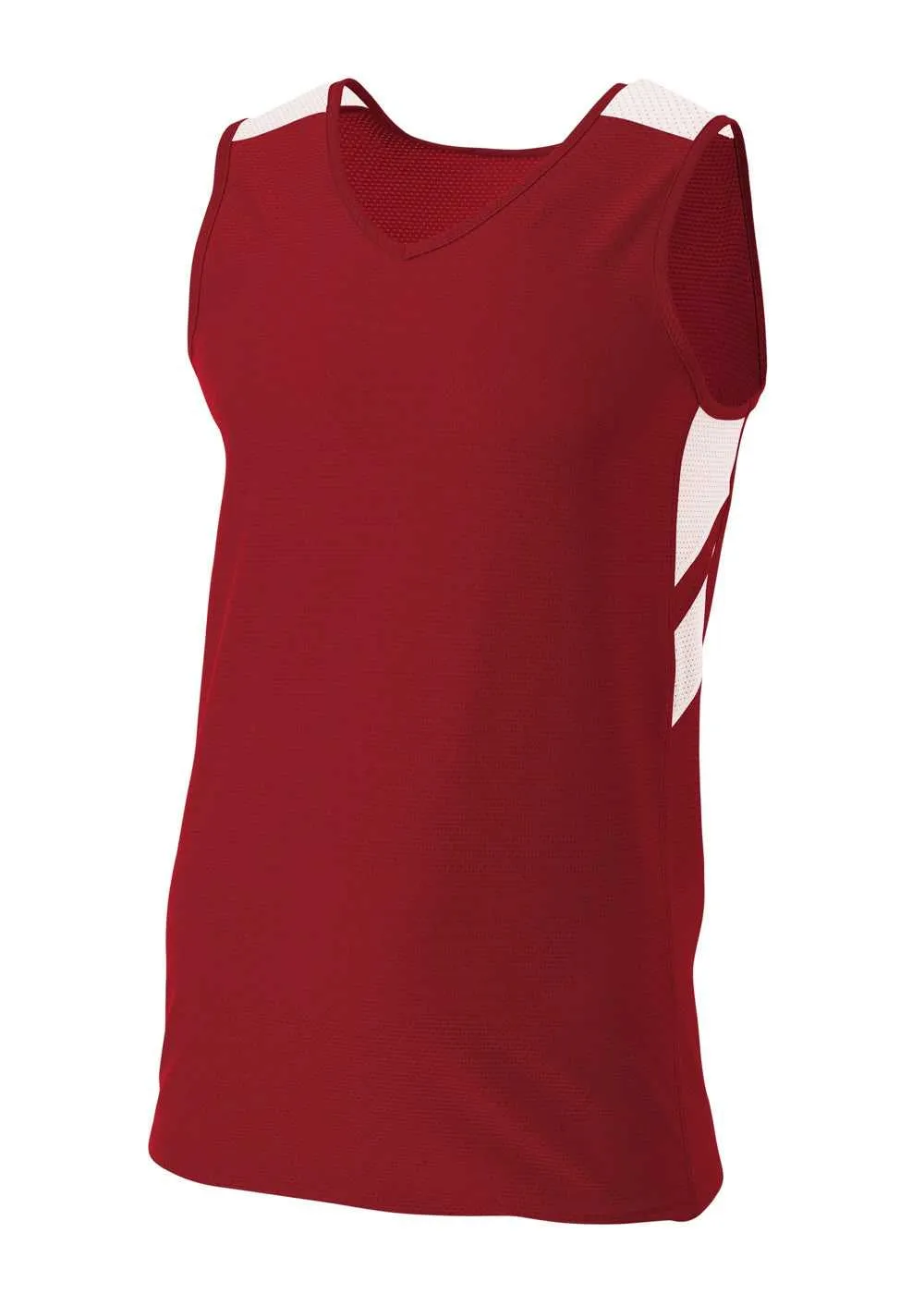 A4 NB1178 Fast Break Youth Jersey - Cardinal White