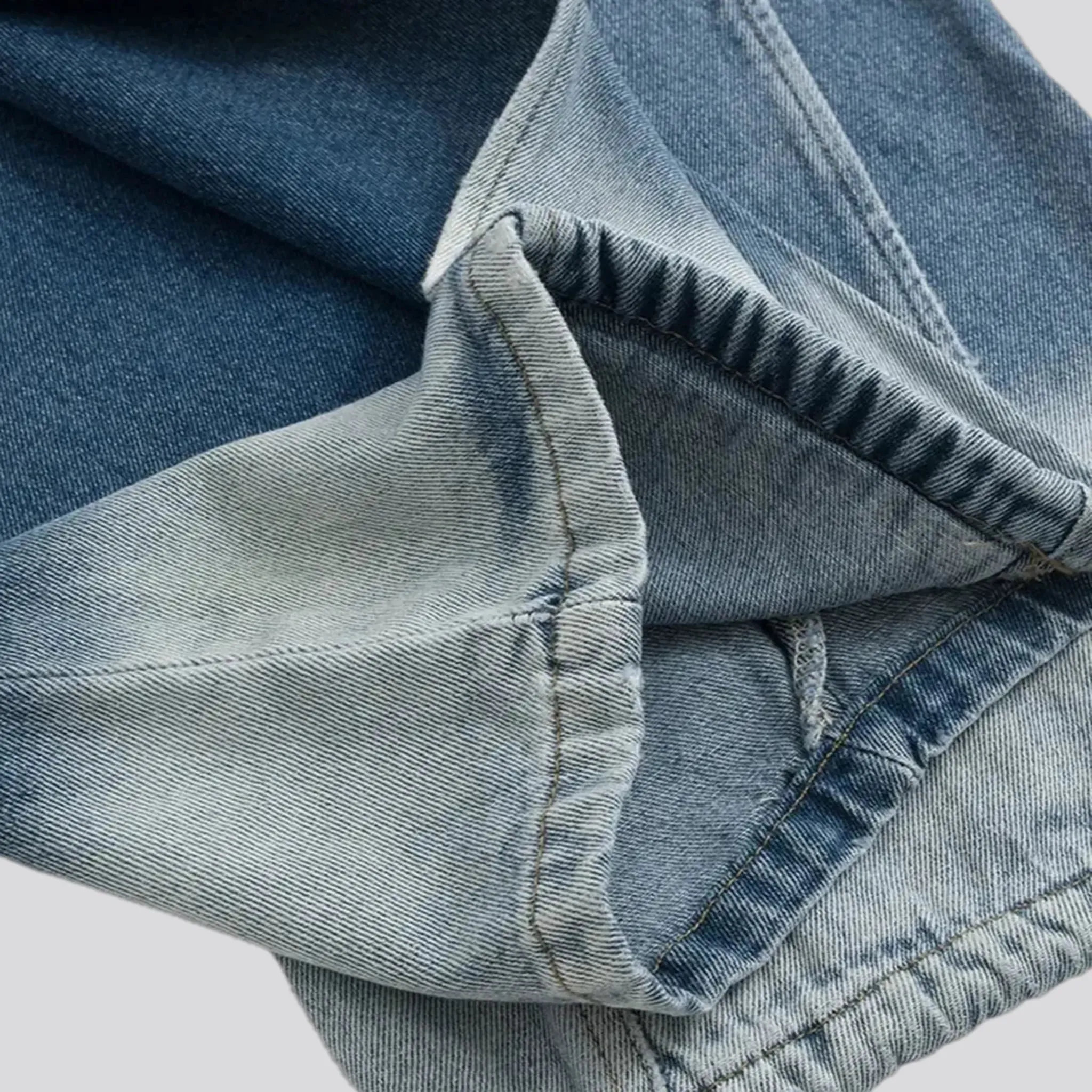 Abraded baggy-fit men's jeans