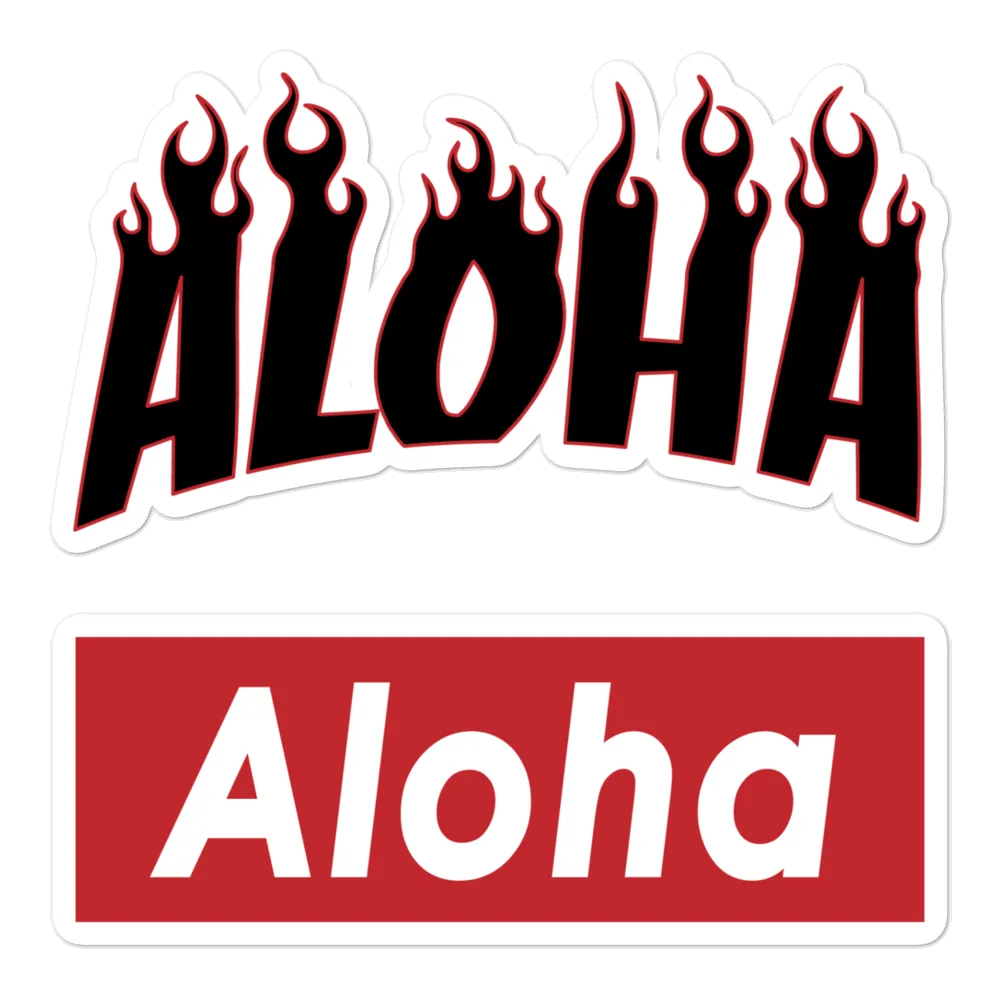 Aloha Tribe Hawaii Aloha Logo Sticker Pack