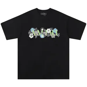 AMIRI flower letter logo print T-Shirts
