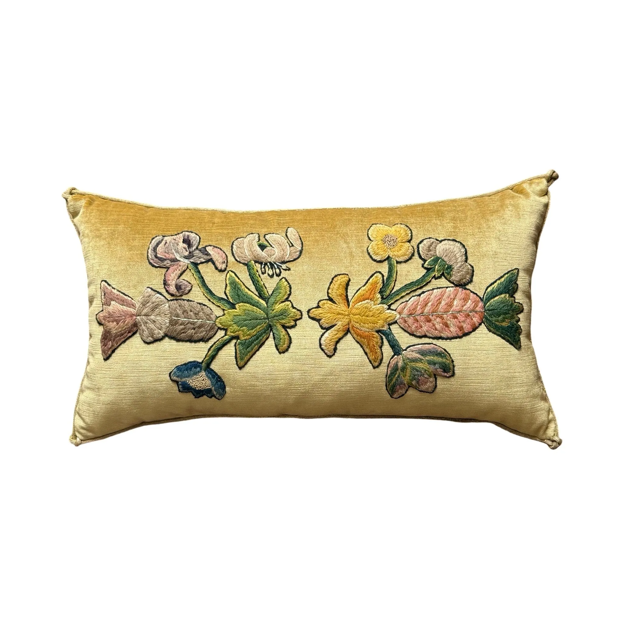 Antique English Crewel Embroidery (#E061624 | 12 1/2 x 23")