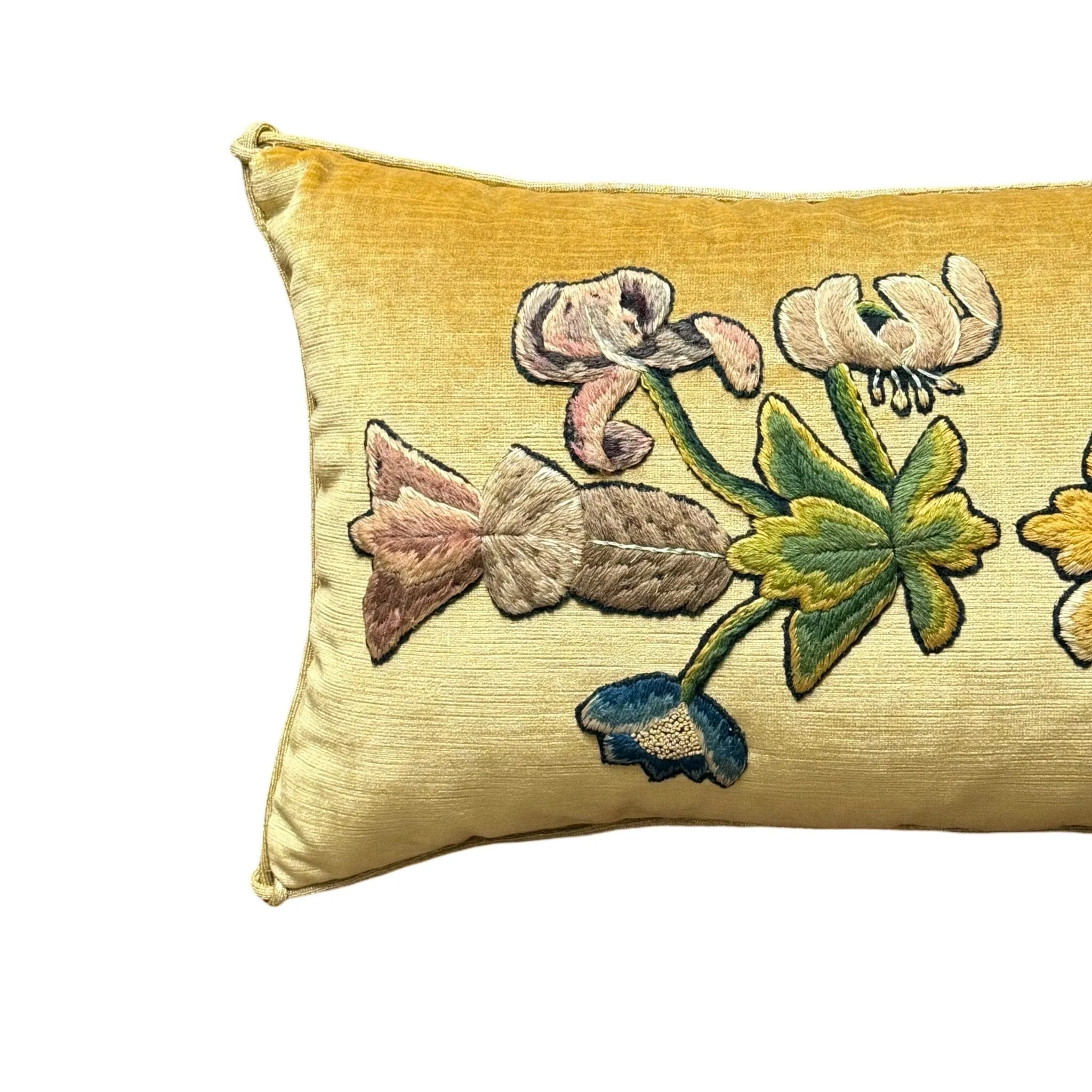 Antique English Crewel Embroidery (#E061624 | 12 1/2 x 23")