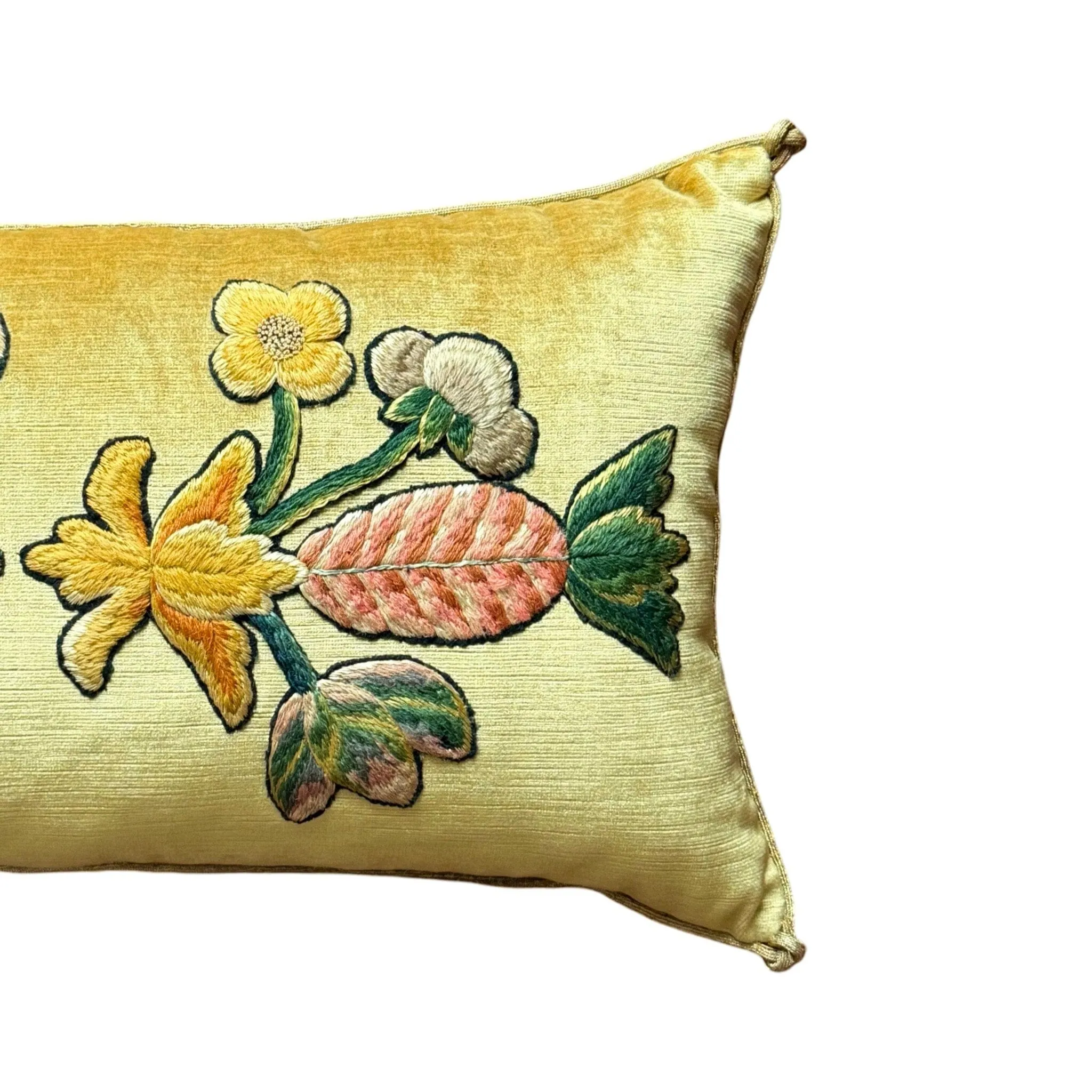 Antique English Crewel Embroidery (#E061624 | 12 1/2 x 23")