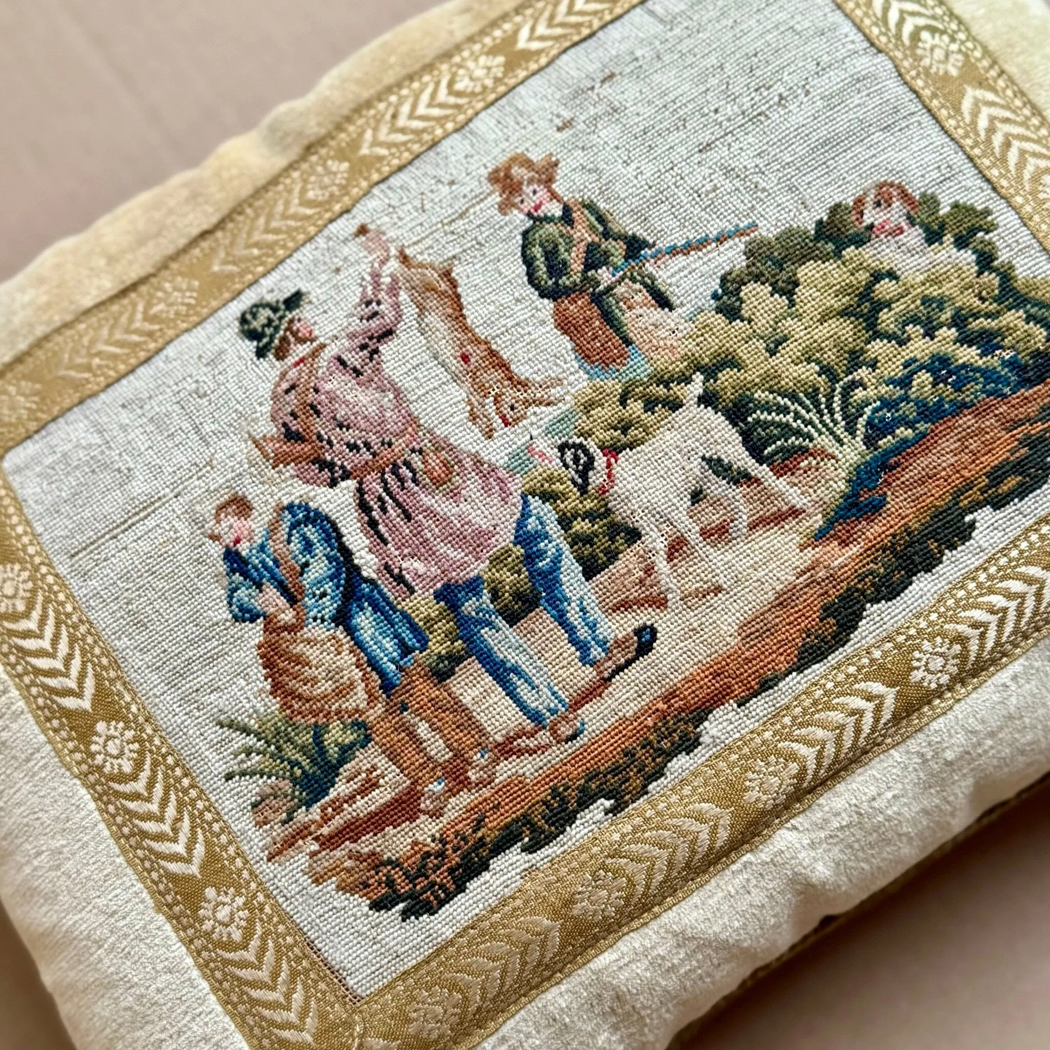 Antique French Petit Point (#T090724 | 14 x 18")