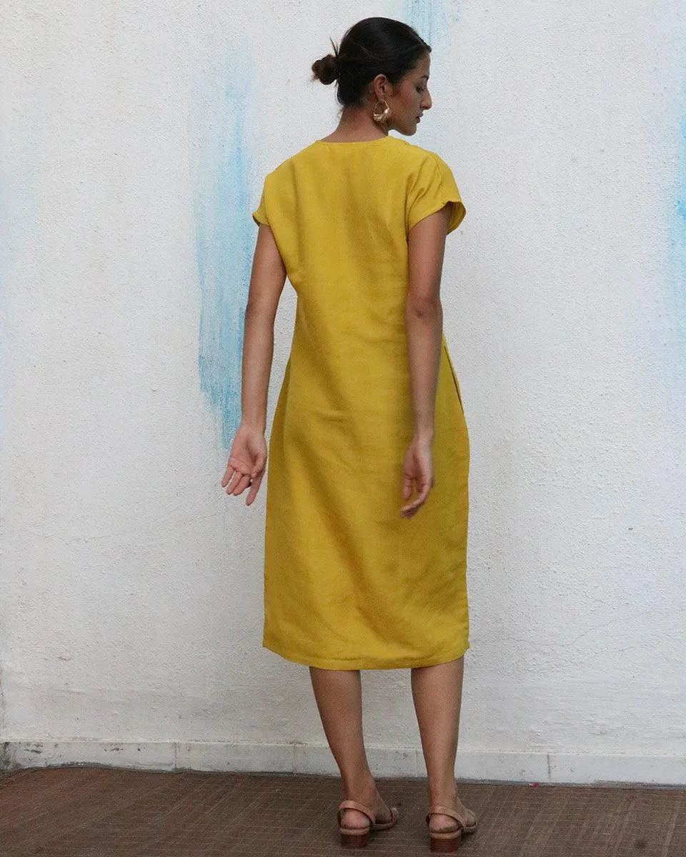 Arnette Handwoven Linen Dress - Breathe