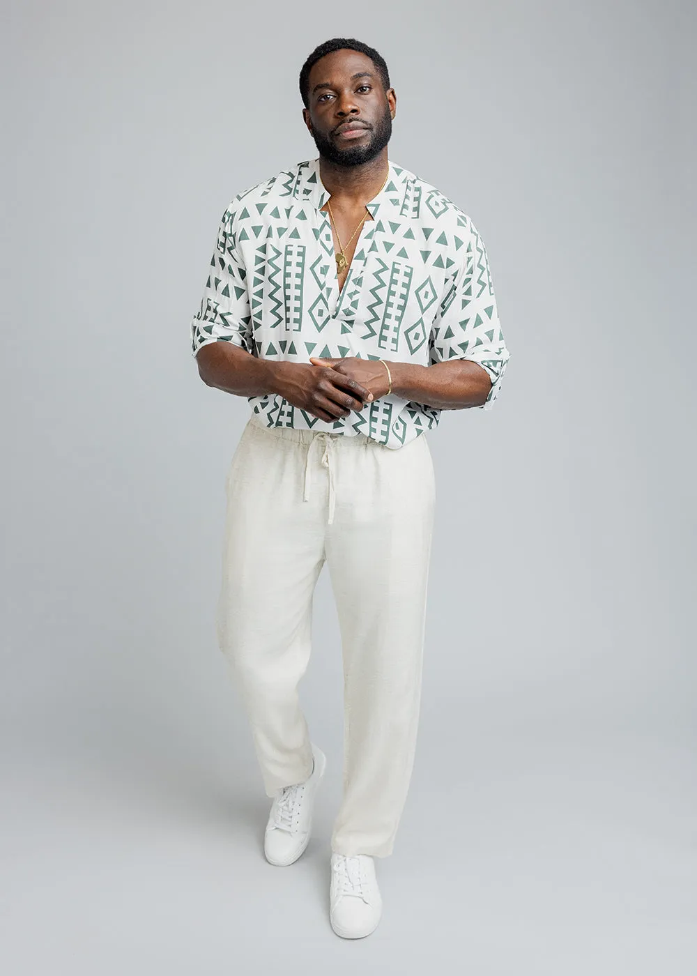 Asan Men's Linen Blend Pants (Sand)