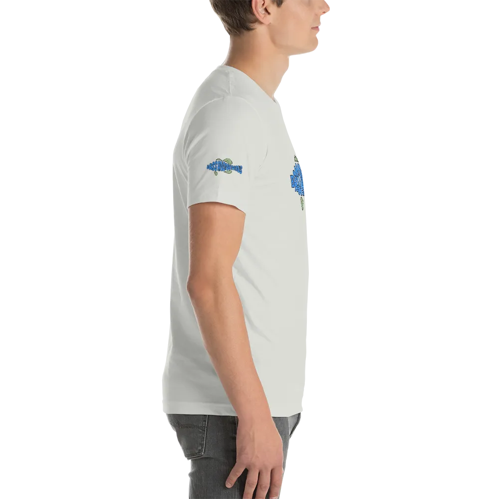 BA Teal/Kiwi short sleeve Swimlogo with sleeves and back print.