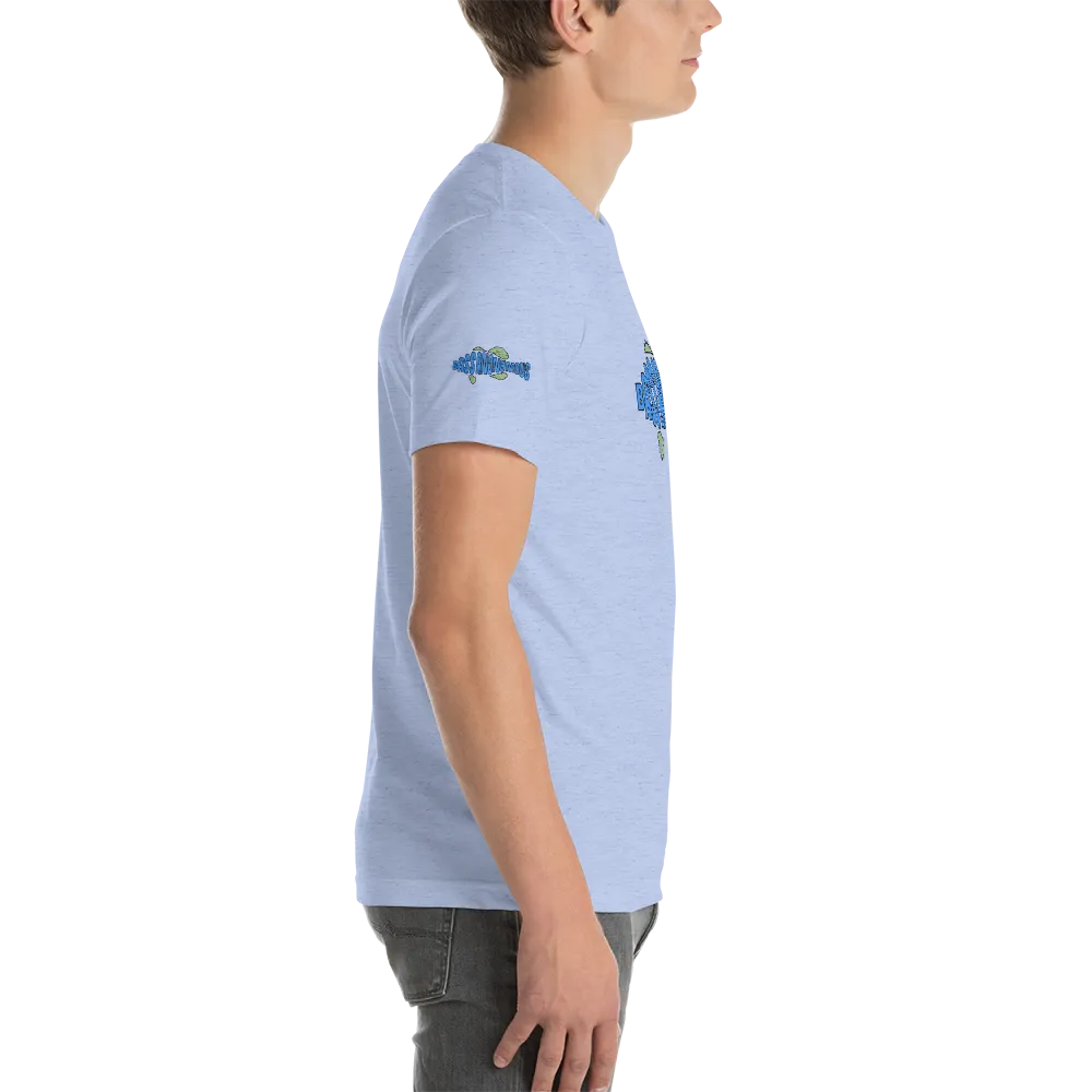 BA Teal/Kiwi short sleeve Swimlogo with sleeves and back print.