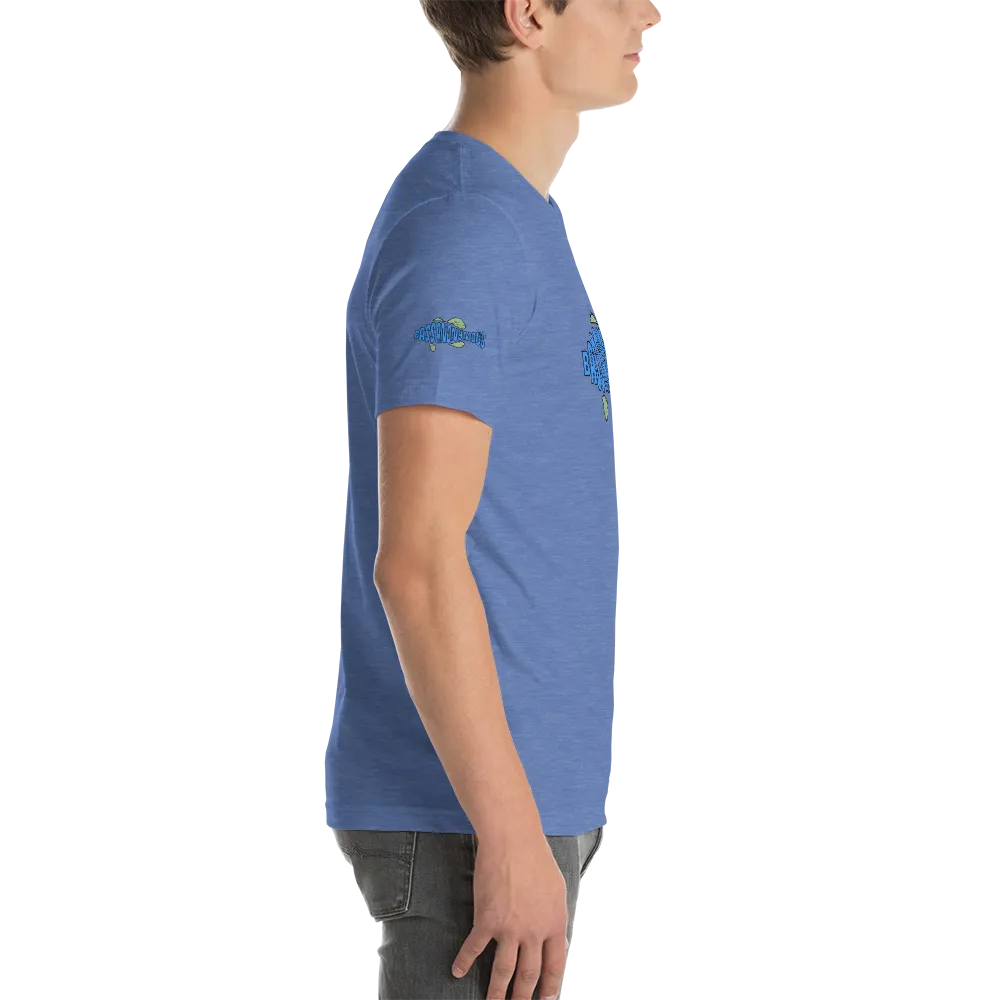 BA Teal/Kiwi short sleeve Swimlogo with sleeves and back print.