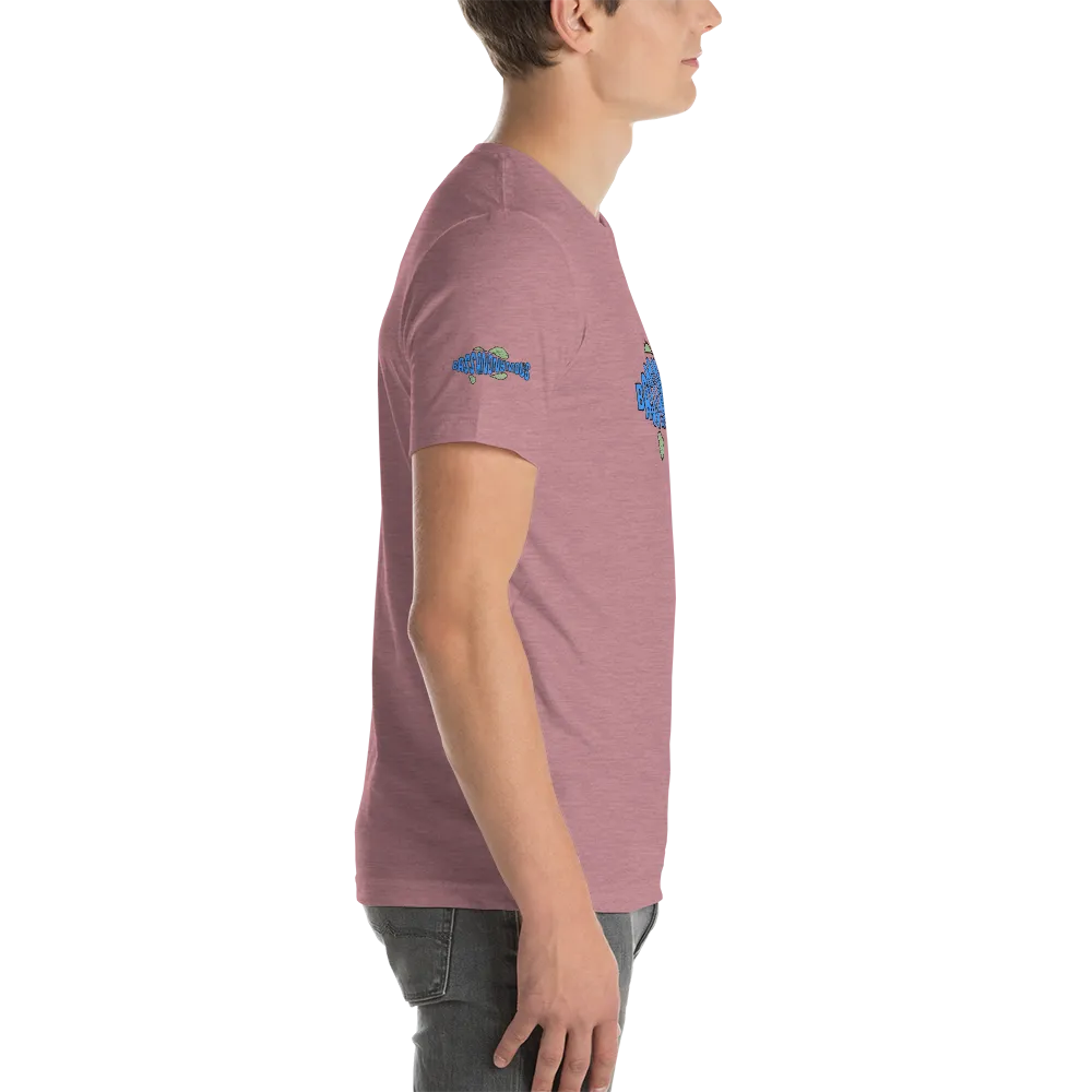 BA Teal/Kiwi short sleeve Swimlogo with sleeves and back print.