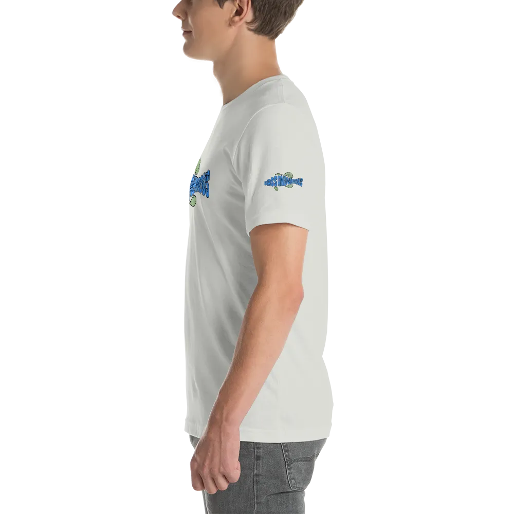 BA Teal/Kiwi short sleeve Swimlogo with sleeves and back print.