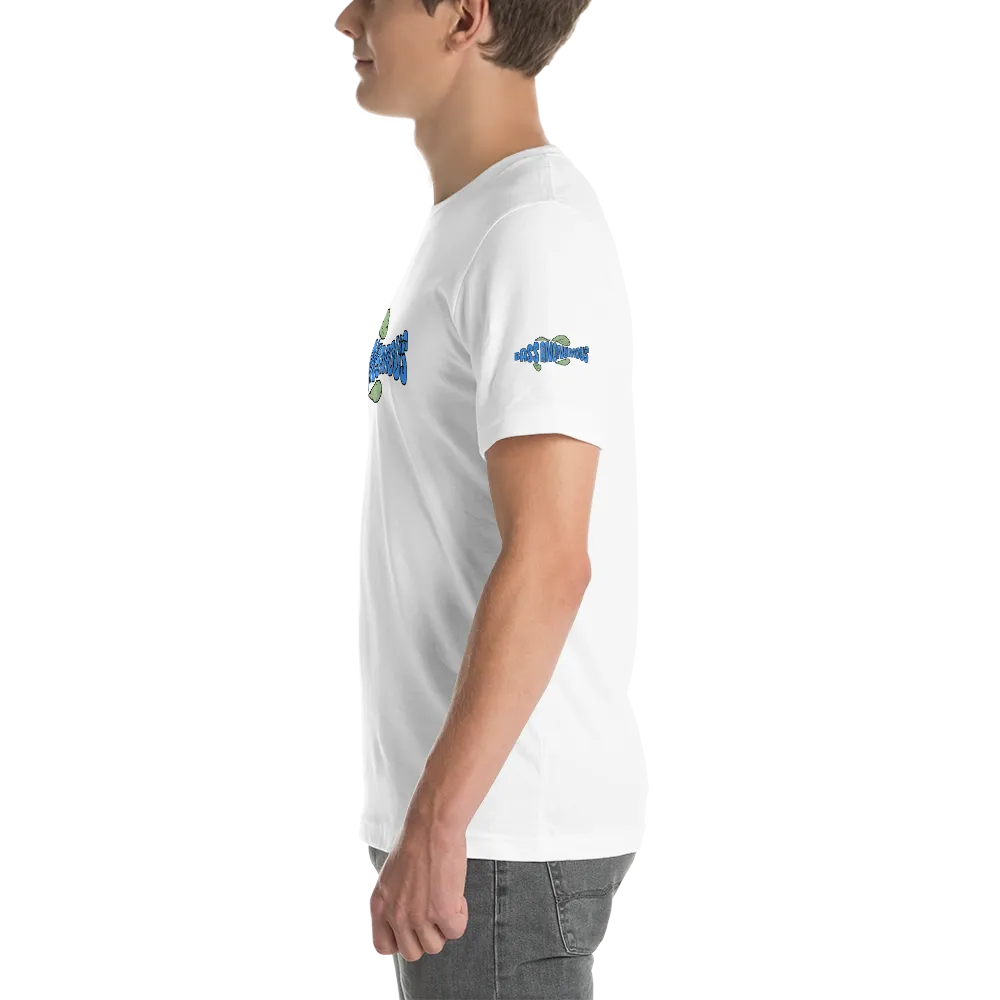 BA Teal/Kiwi short sleeve Swimlogo with sleeves and back print.