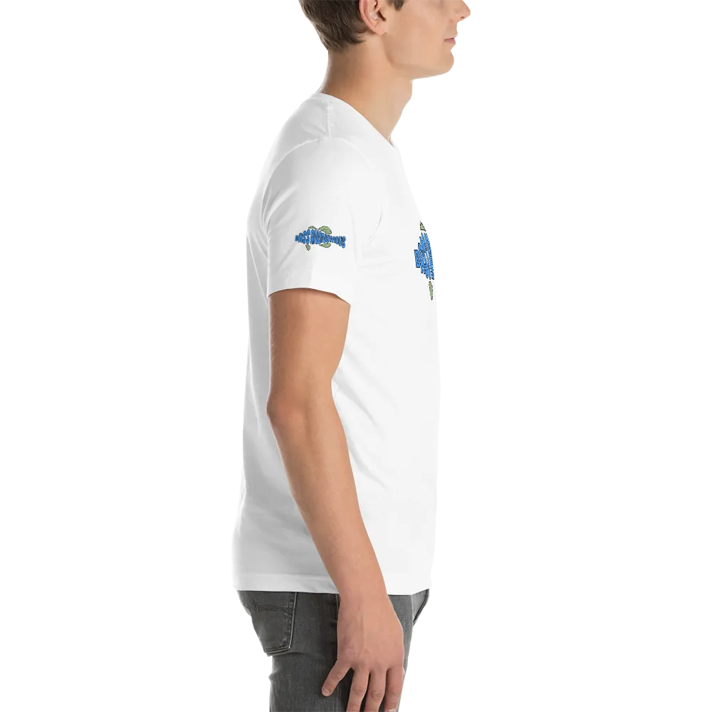 BA Teal/Kiwi short sleeve Swimlogo with sleeves and back print.