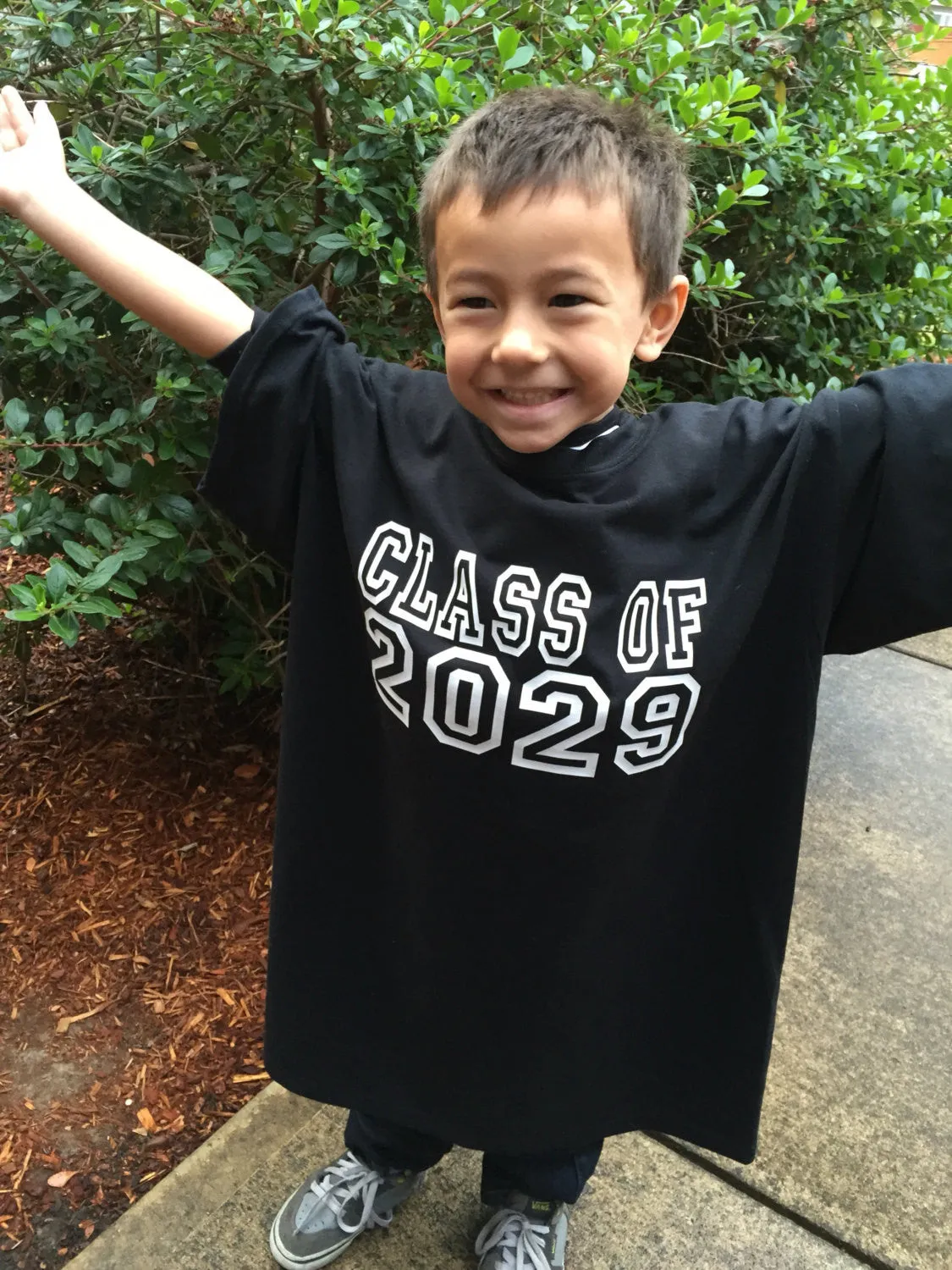 Back to School Photo Prop T-Shirt for Kids Class Of ______ with Handprint Space for Each Year