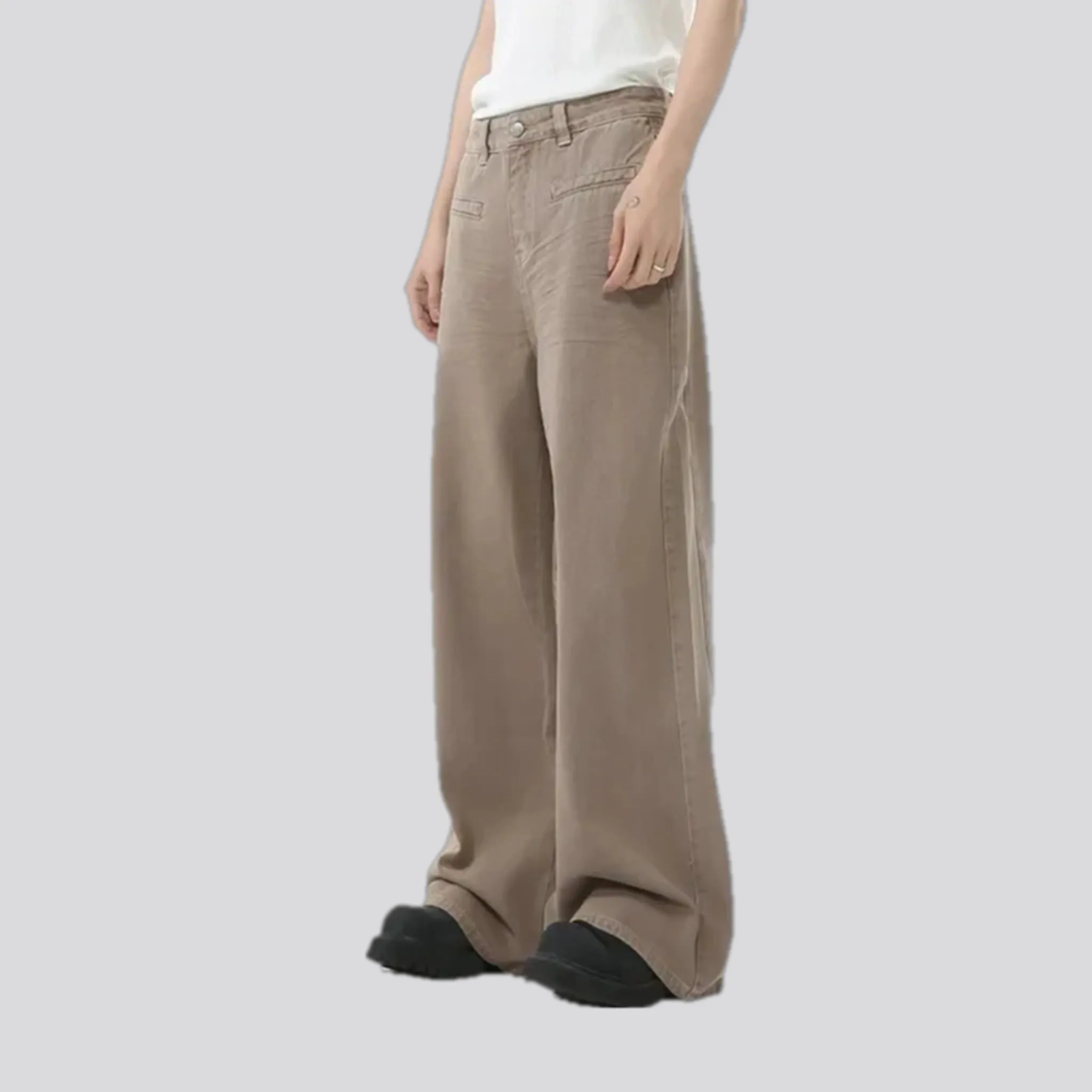 Baggy casual midweight jean pants for men