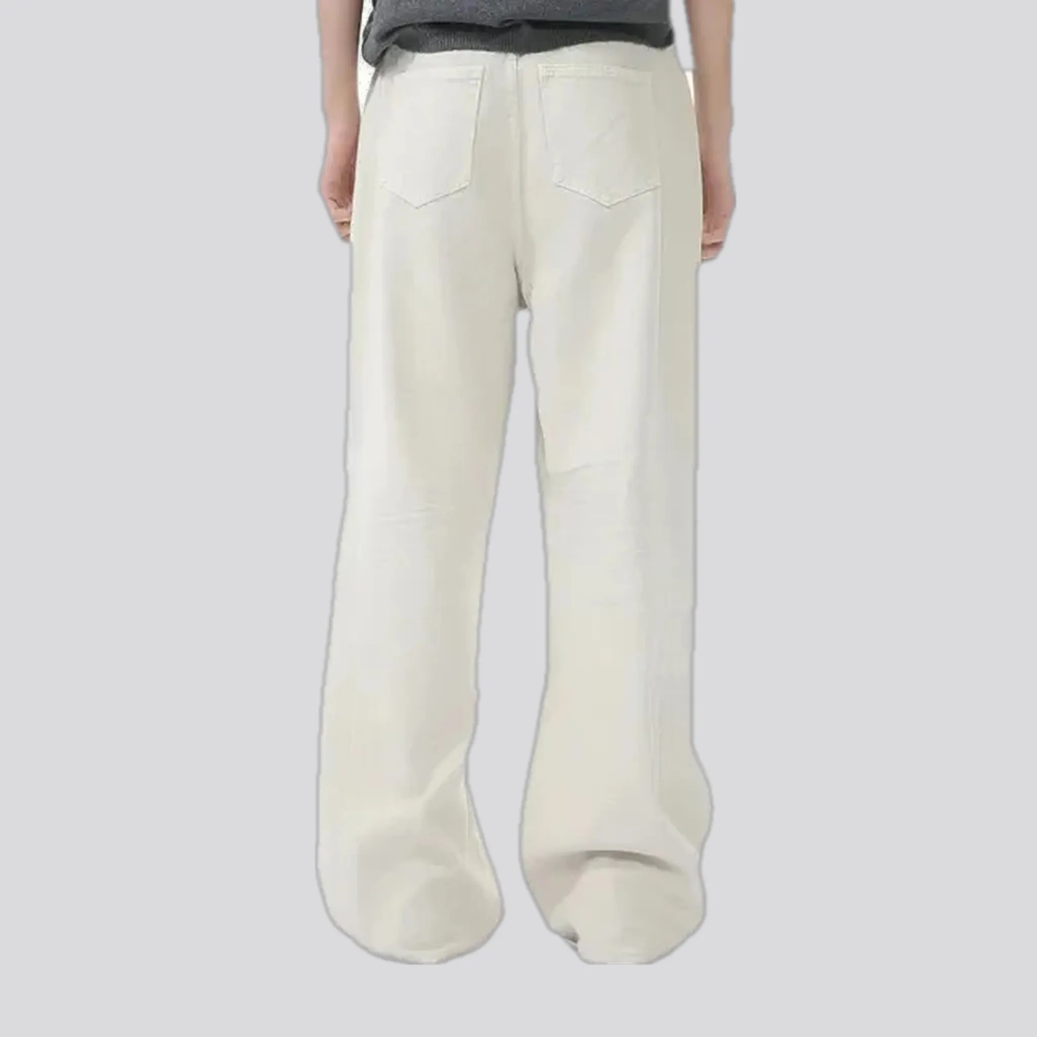 Baggy casual midweight jean pants for men