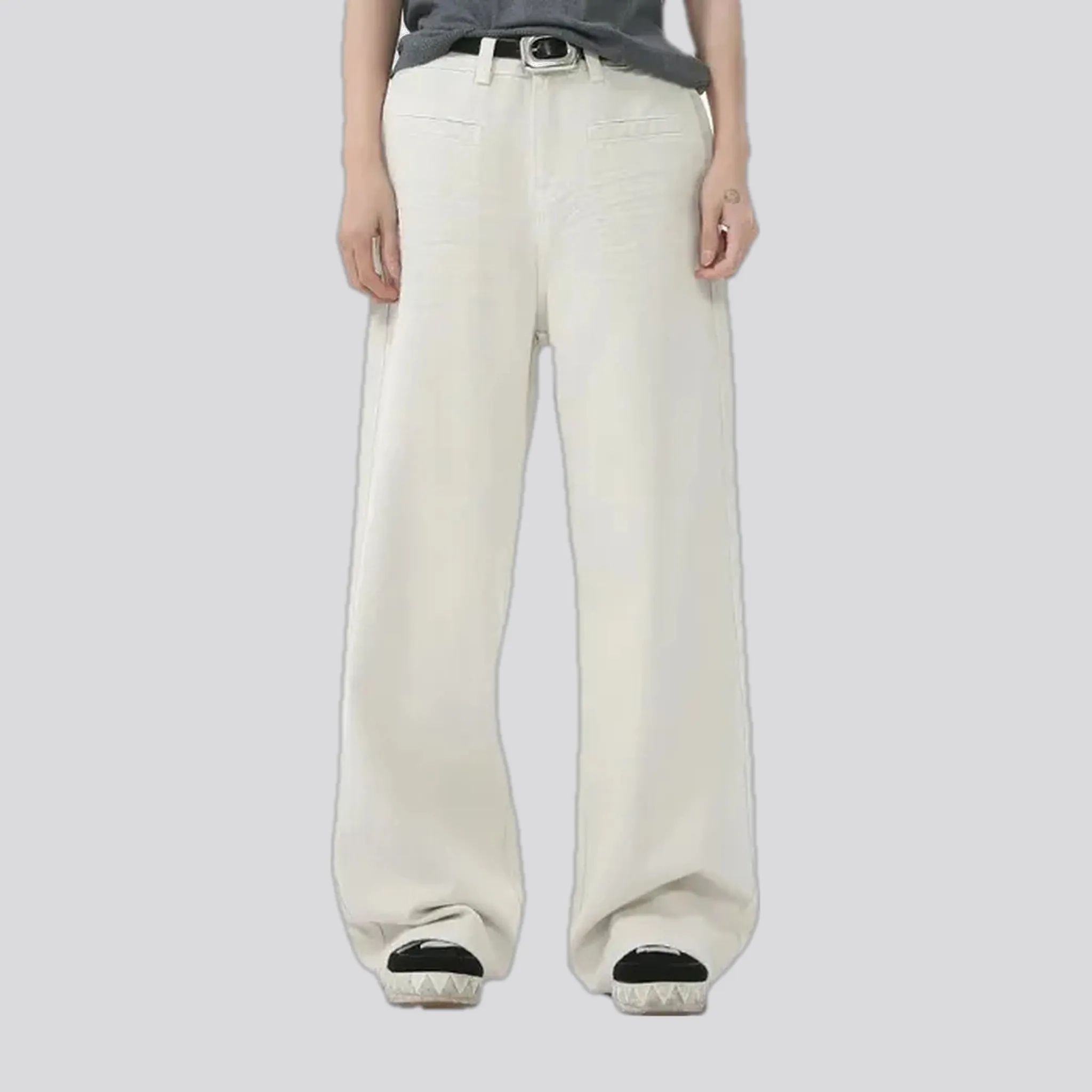 Baggy casual midweight jean pants for men