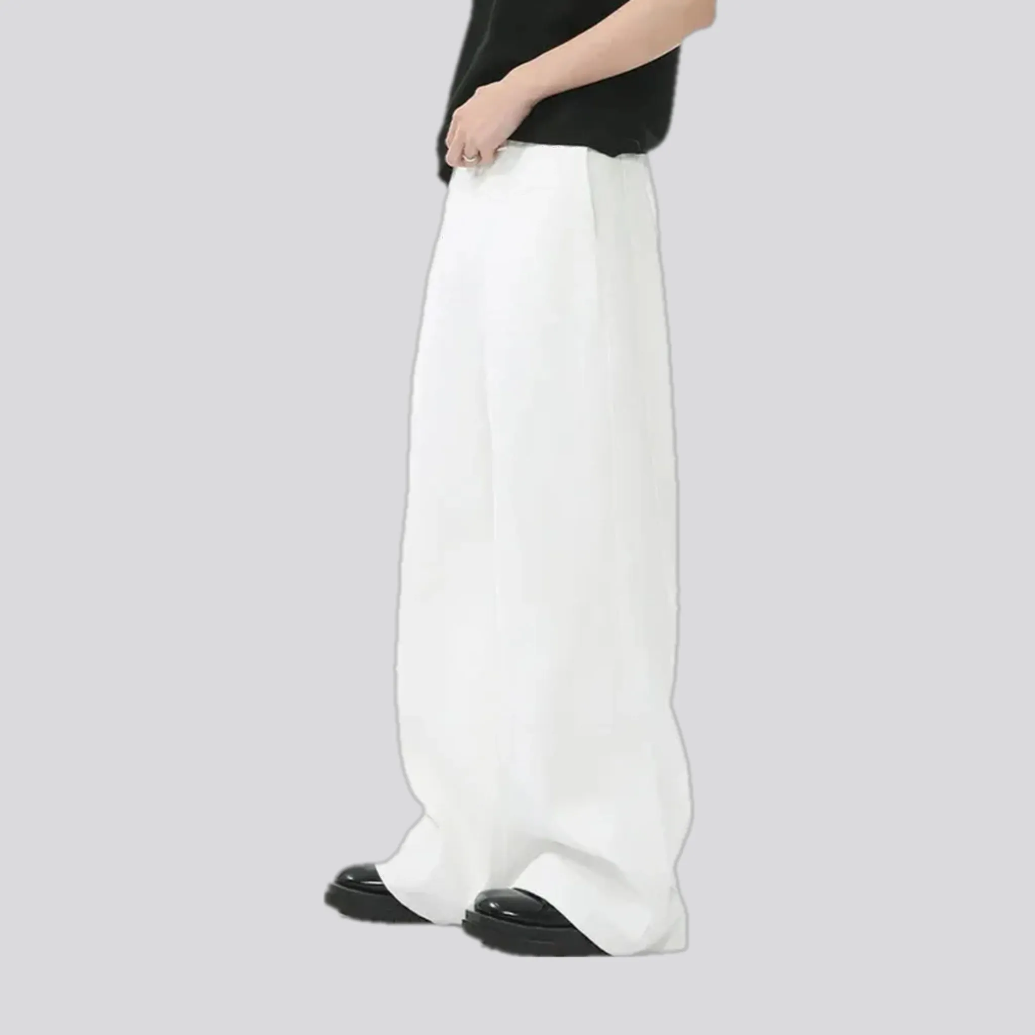 Baggy casual midweight jean pants for men