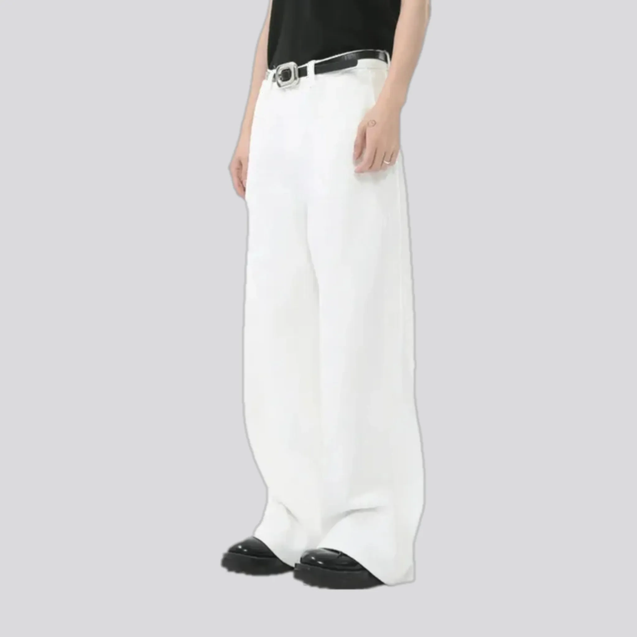Baggy casual midweight jean pants for men