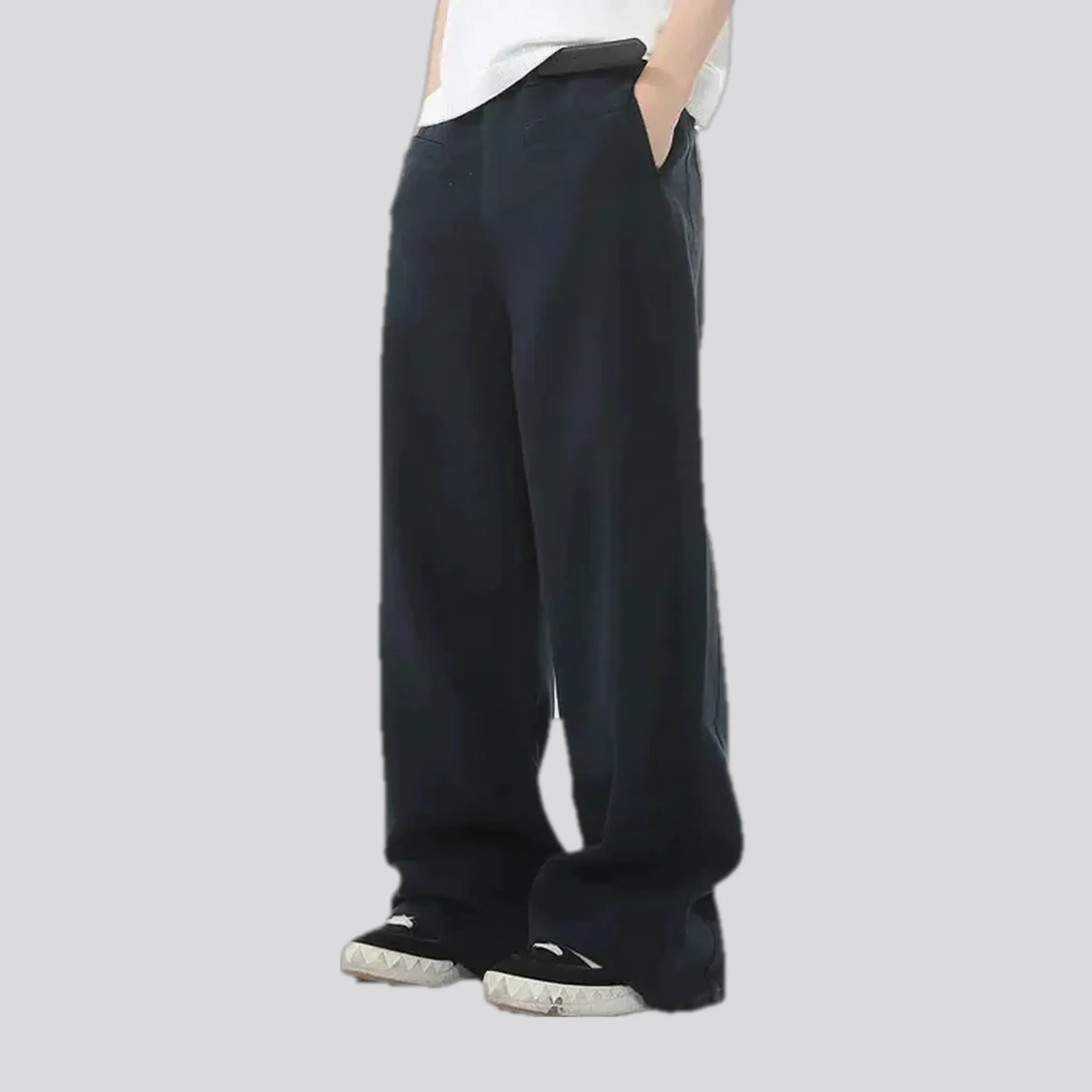 Baggy casual midweight jean pants for men