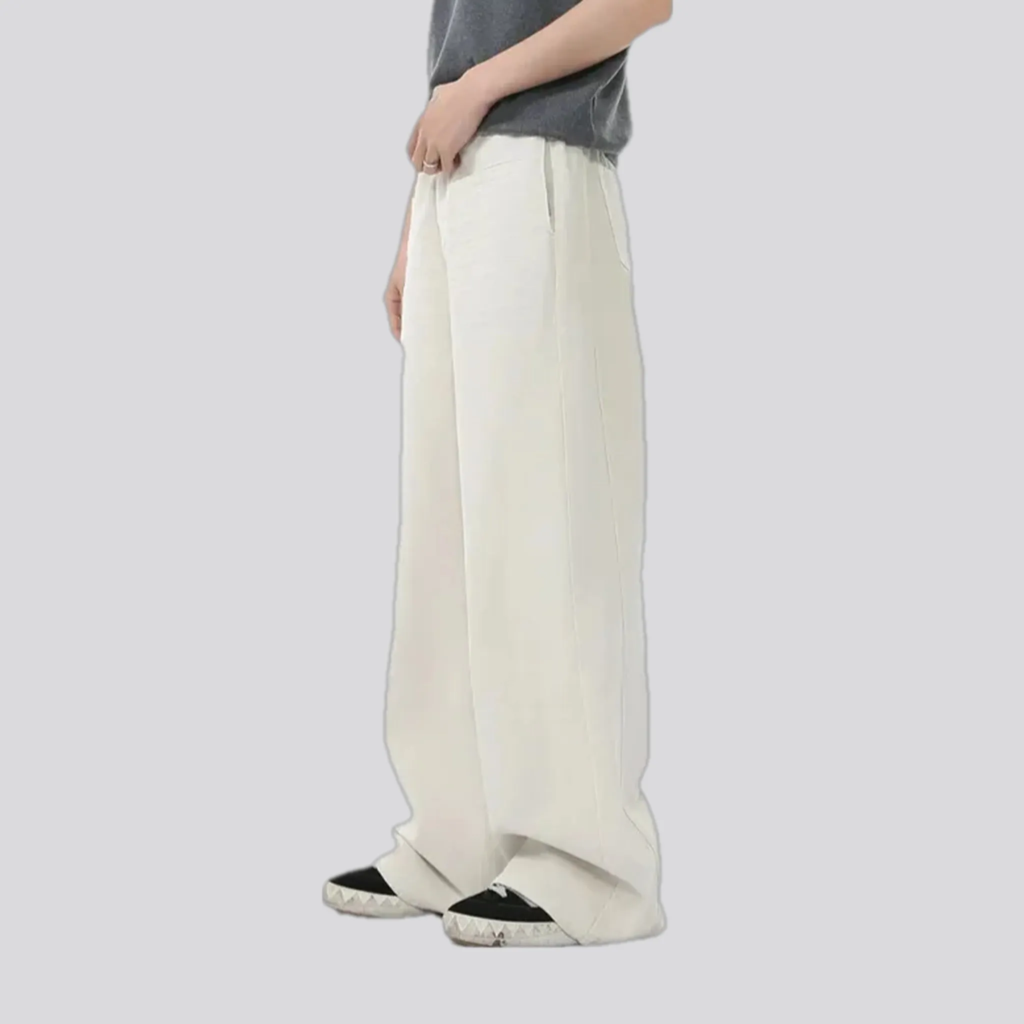 Baggy casual midweight jean pants for men