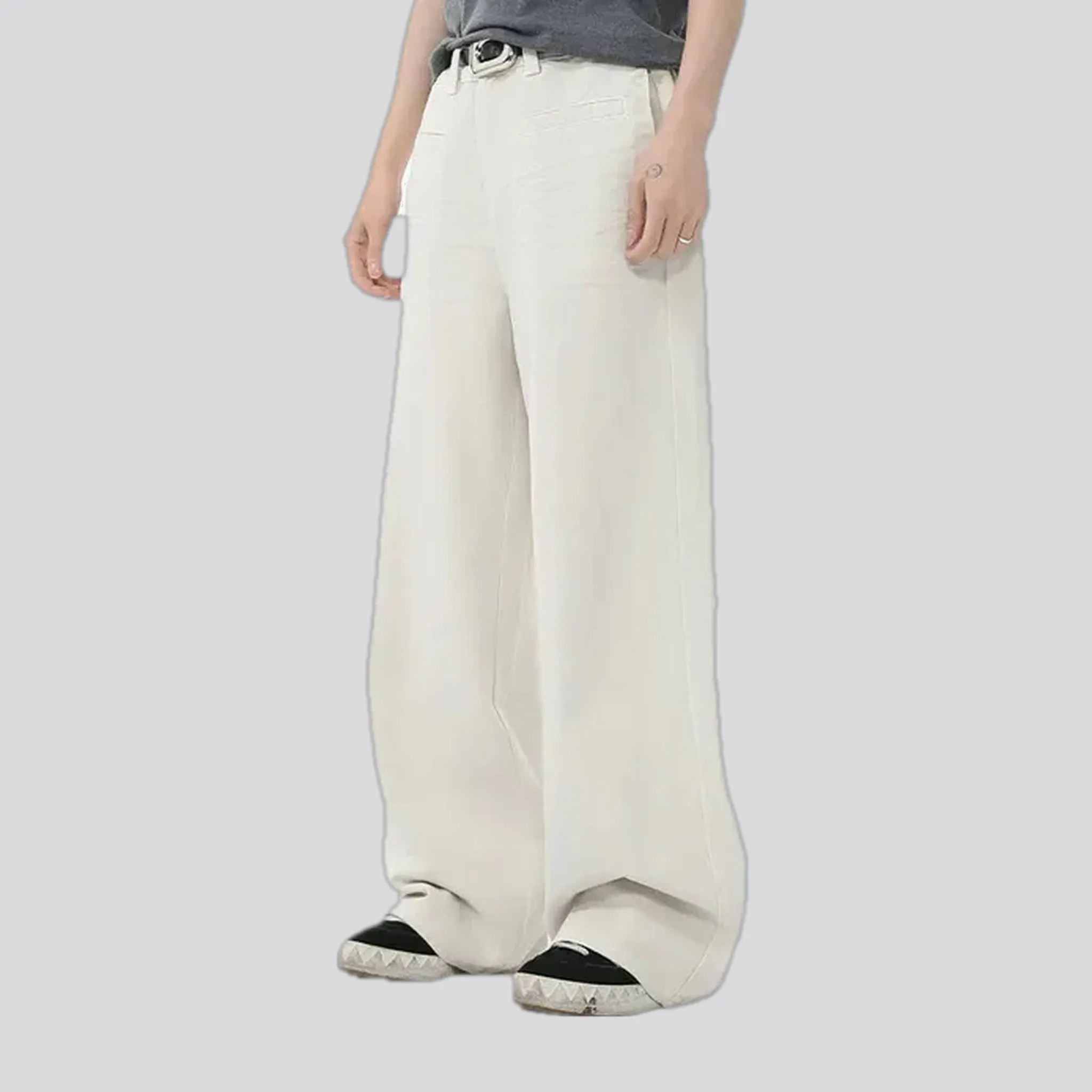 Baggy casual midweight jean pants for men