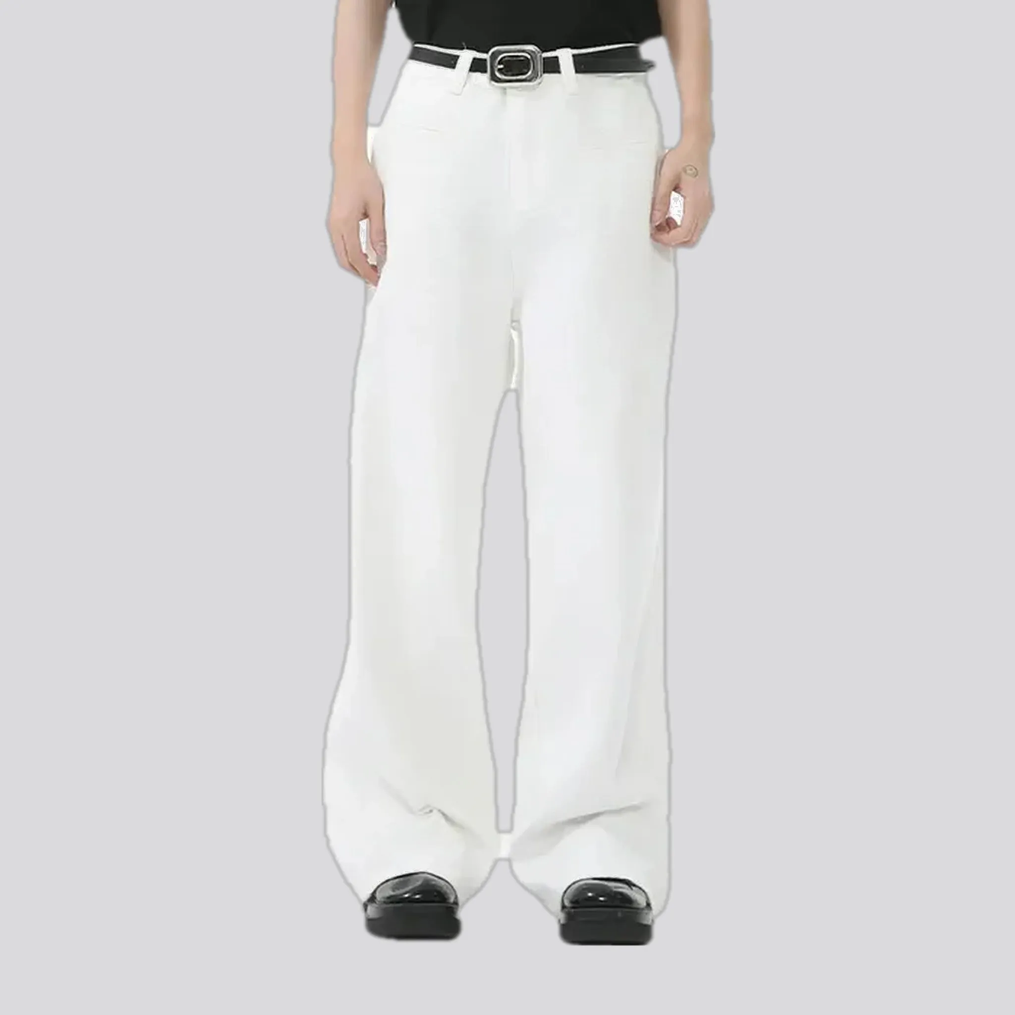Baggy casual midweight jean pants for men