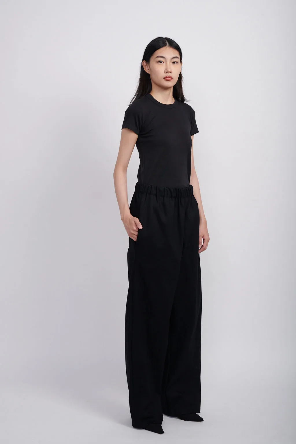 BAGGY DENIM PANTS - BLACK