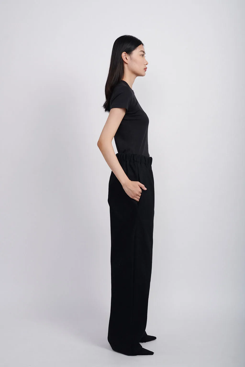 BAGGY DENIM PANTS - BLACK