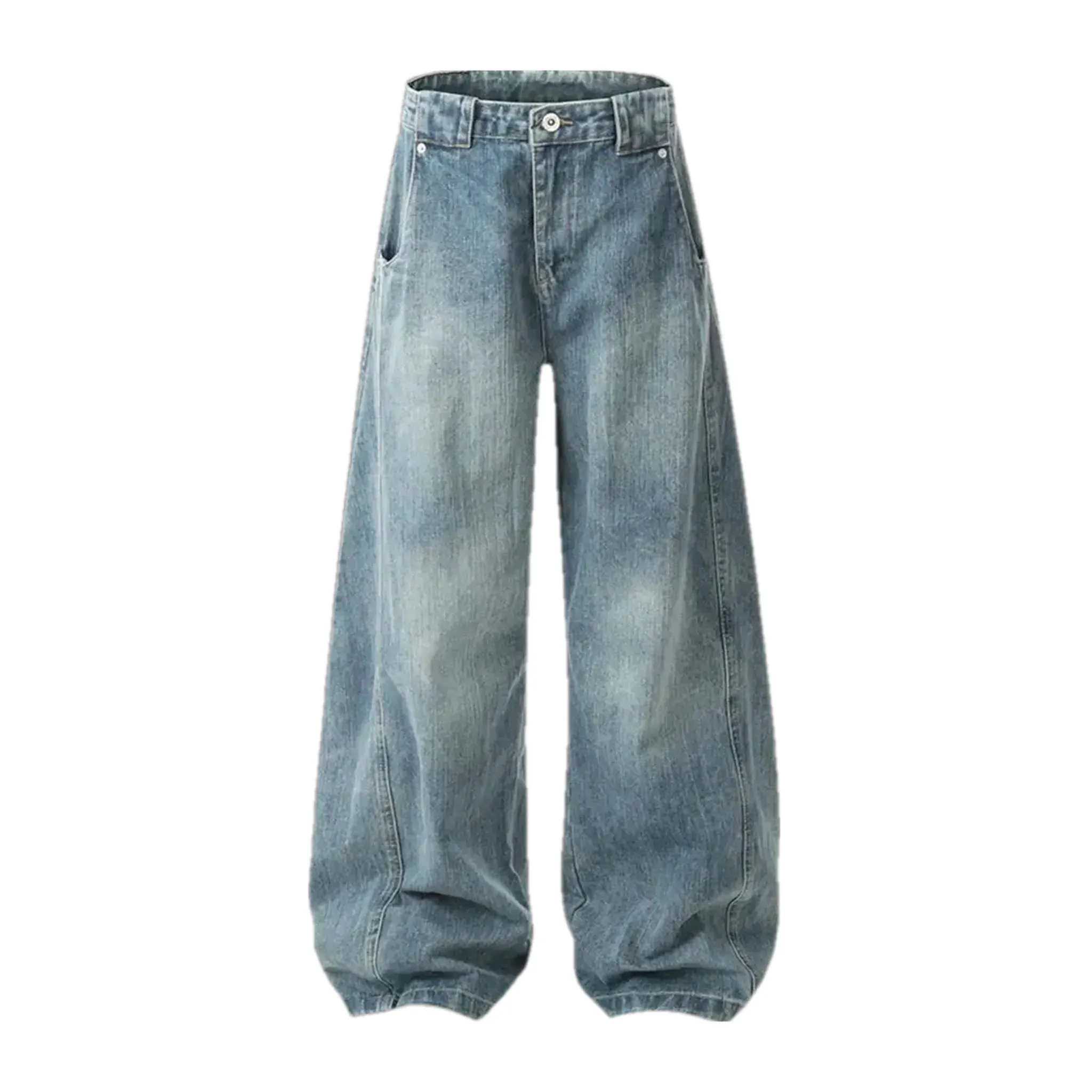 Baggy faded style men's jeans