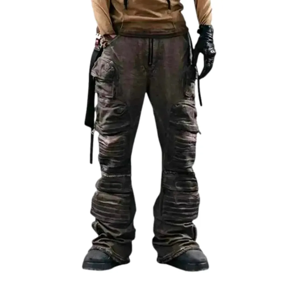 Baggy fit vintage style men's jean pants