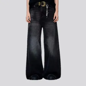 Baggy mid-rise fashion men's jeans
