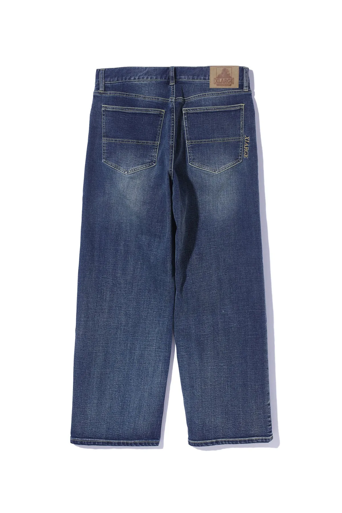 BAGGY STRETCH DENIM PANTS - INDIGO