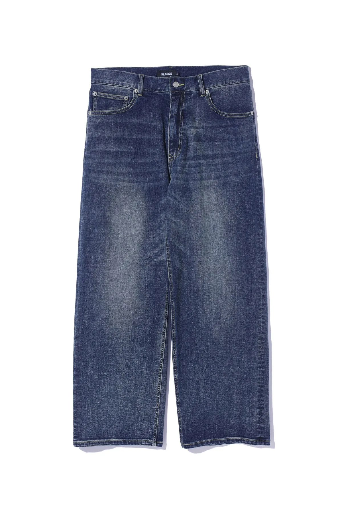 BAGGY STRETCH DENIM PANTS - INDIGO