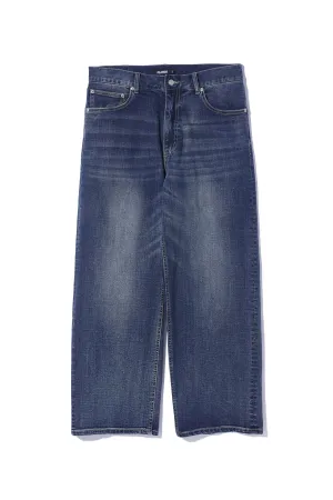 BAGGY STRETCH DENIM PANTS - INDIGO