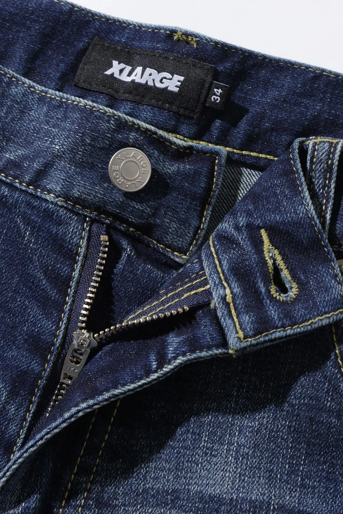 BAGGY STRETCH DENIM PANTS - INDIGO