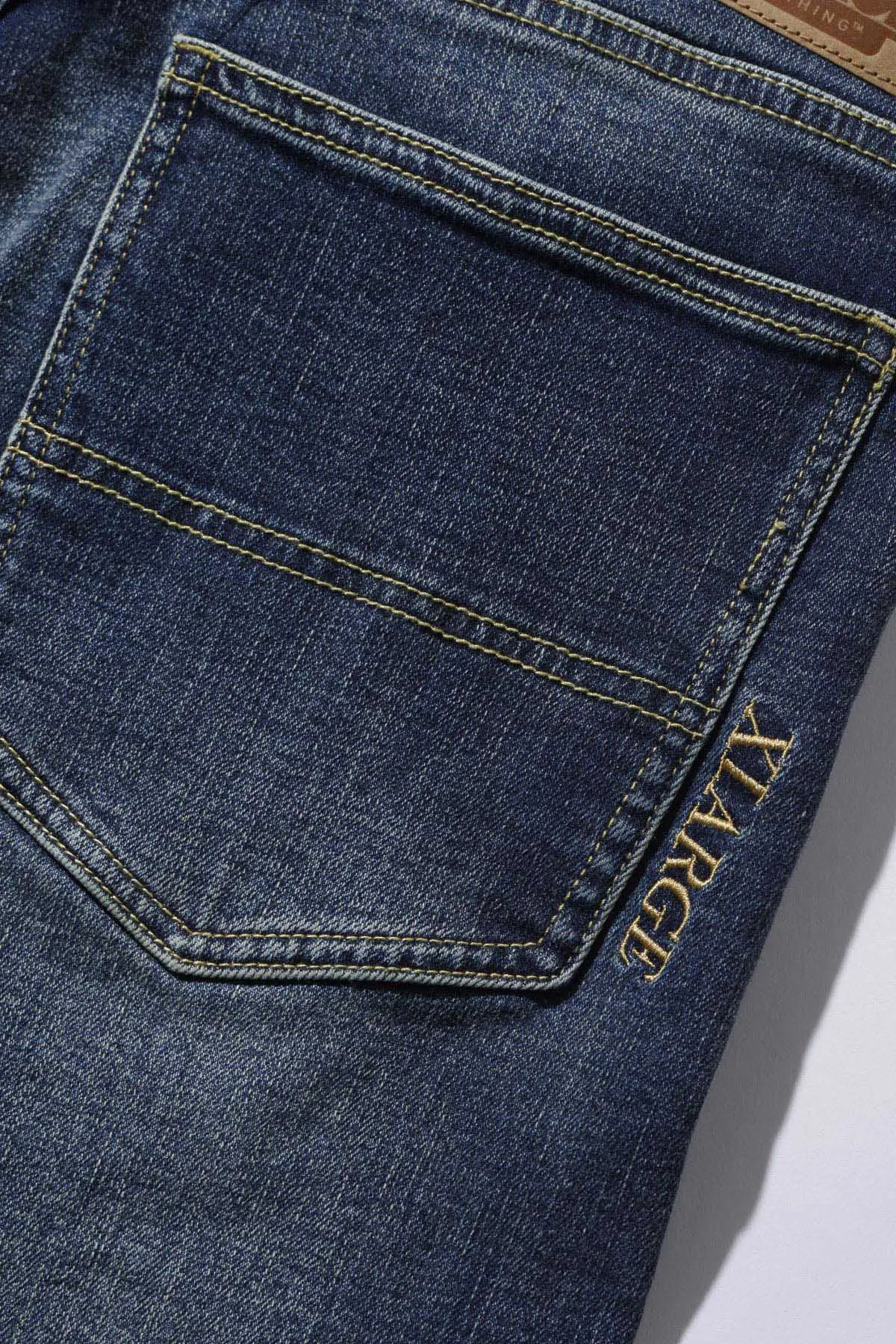 BAGGY STRETCH DENIM PANTS - INDIGO