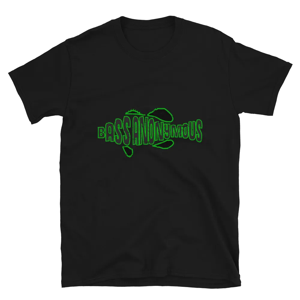 Bass Anonymous Grunge Swim Logo Green/Black Short-Sleeve T-Shirt