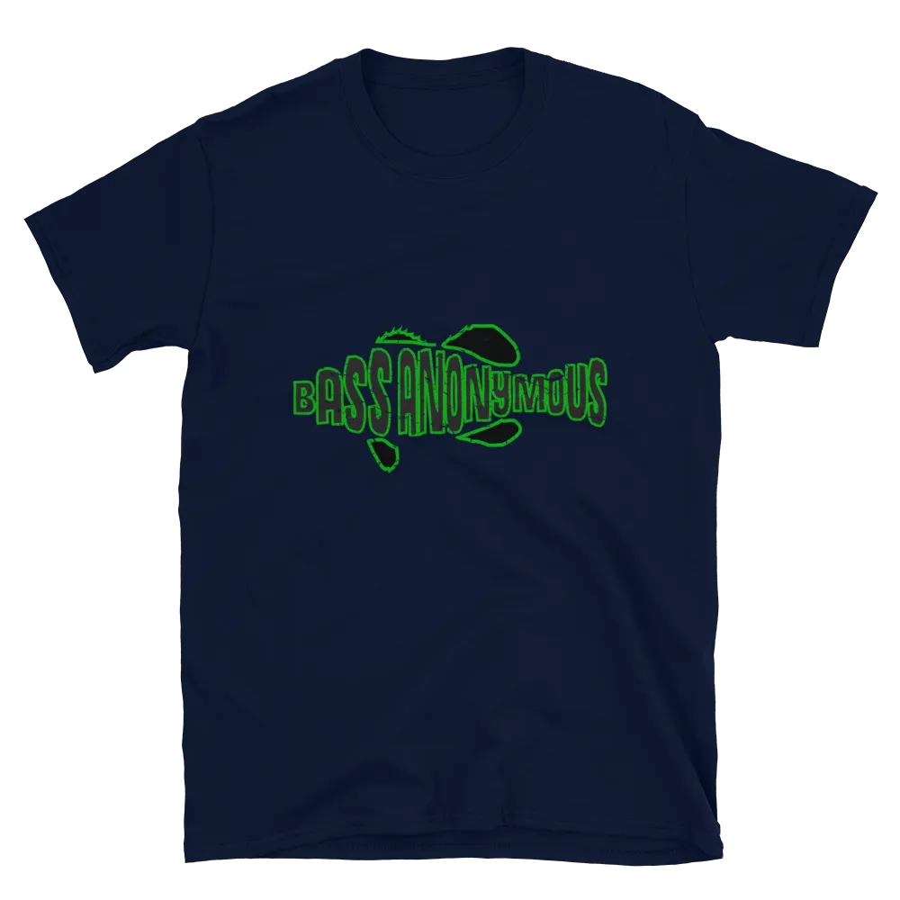 Bass Anonymous Grunge Swim Logo Green/Black Short-Sleeve T-Shirt