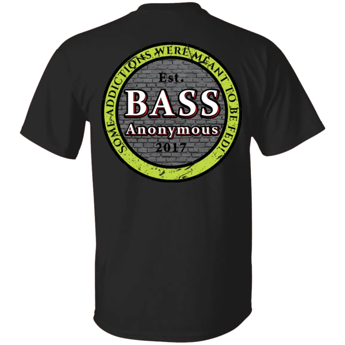 Bass Anonymous Vintage Logo Back w Left Chest Swim Logo