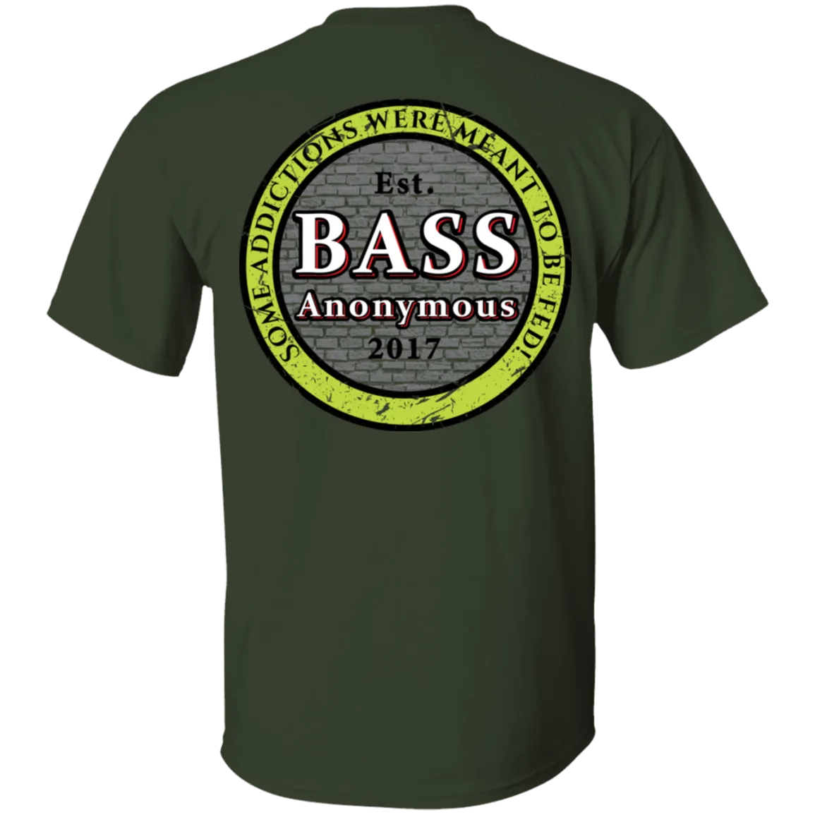 Bass Anonymous Vintage Logo Back w Left Chest Swim Logo