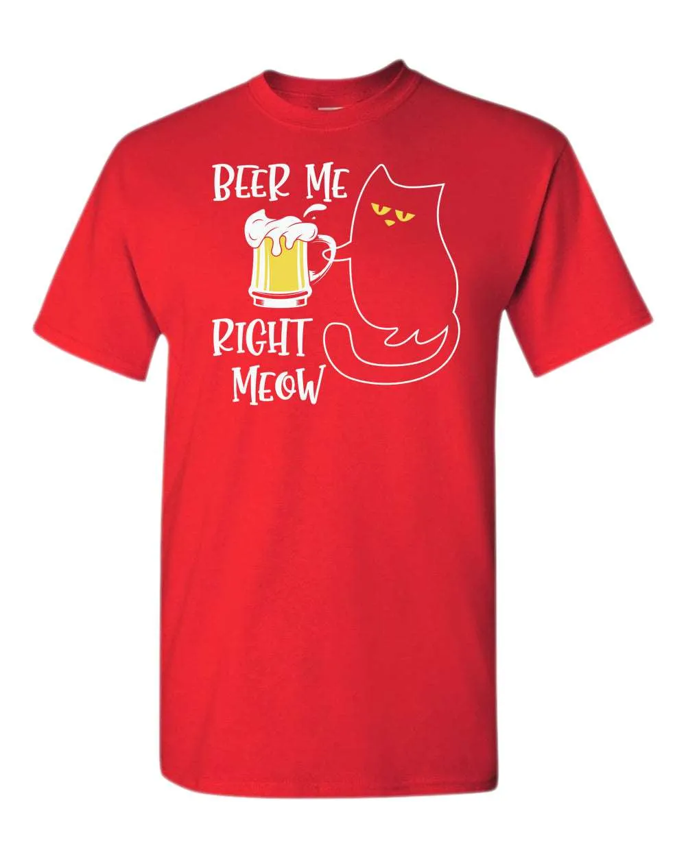 Beer me right meow t-shirt, beer lover t-shirt, cat lover tees