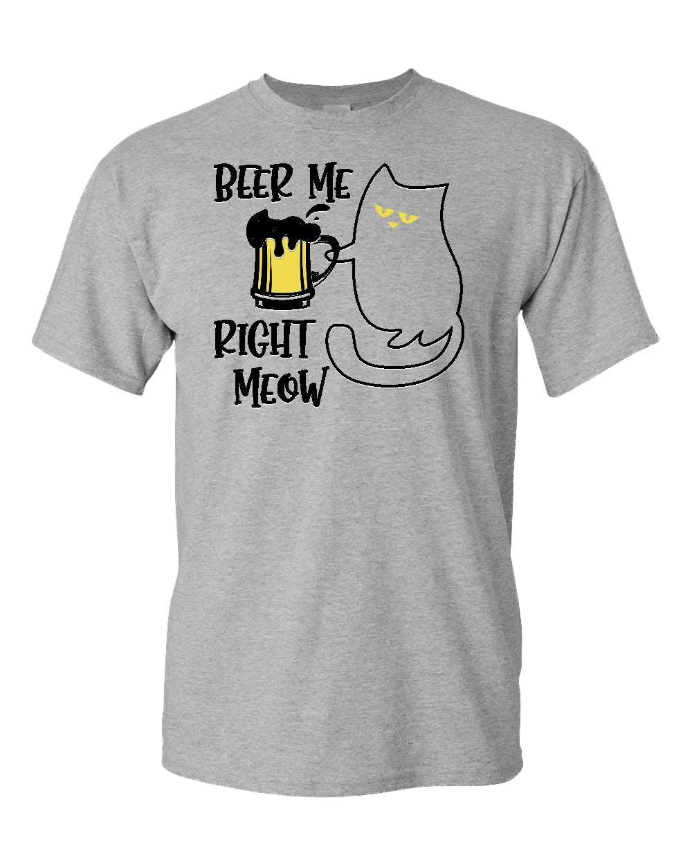 Beer me right meow t-shirt, beer lover t-shirt, cat lover tees