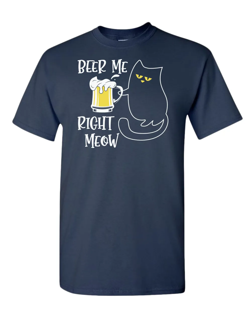 Beer me right meow t-shirt, beer lover t-shirt, cat lover tees