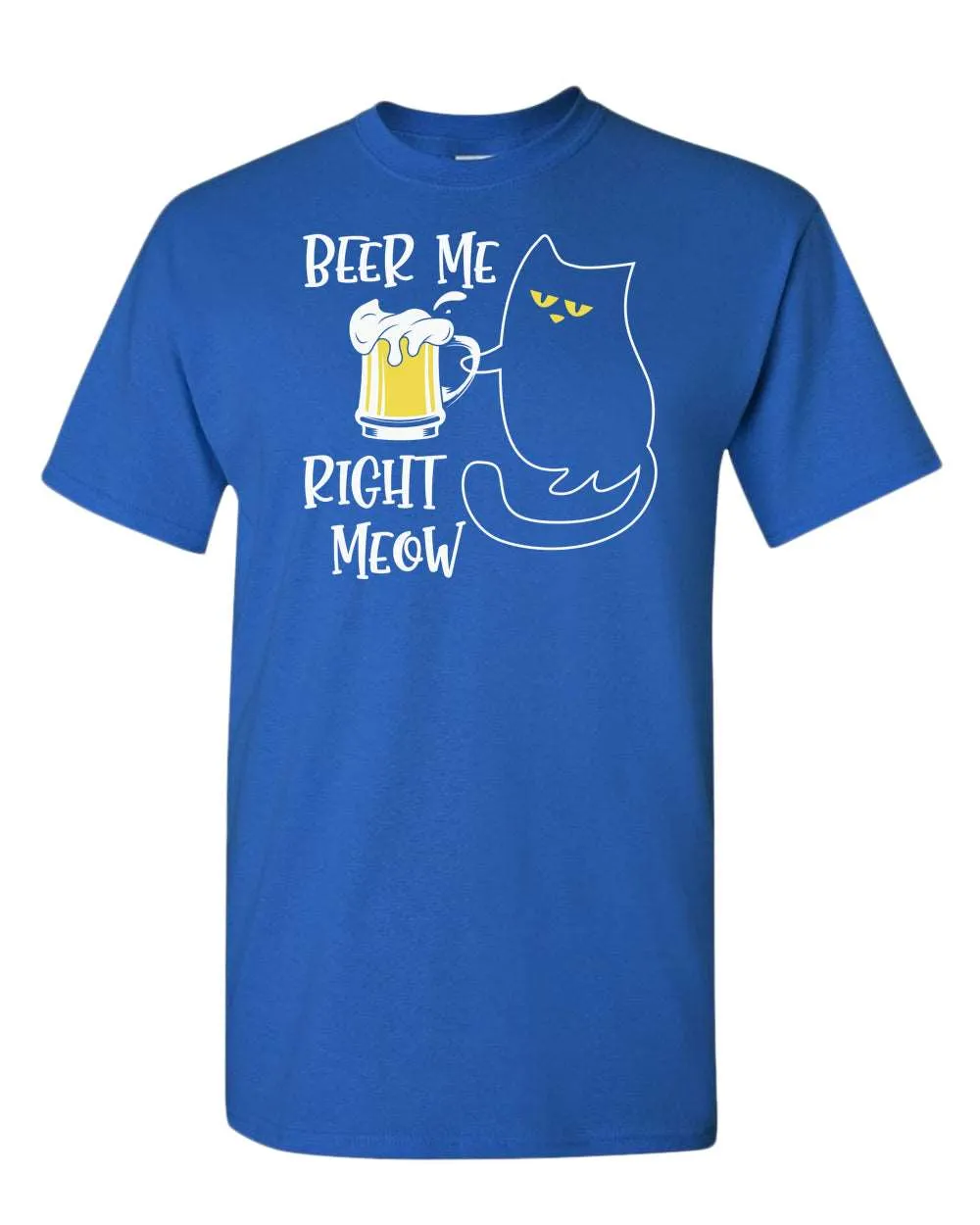 Beer me right meow t-shirt, beer lover t-shirt, cat lover tees