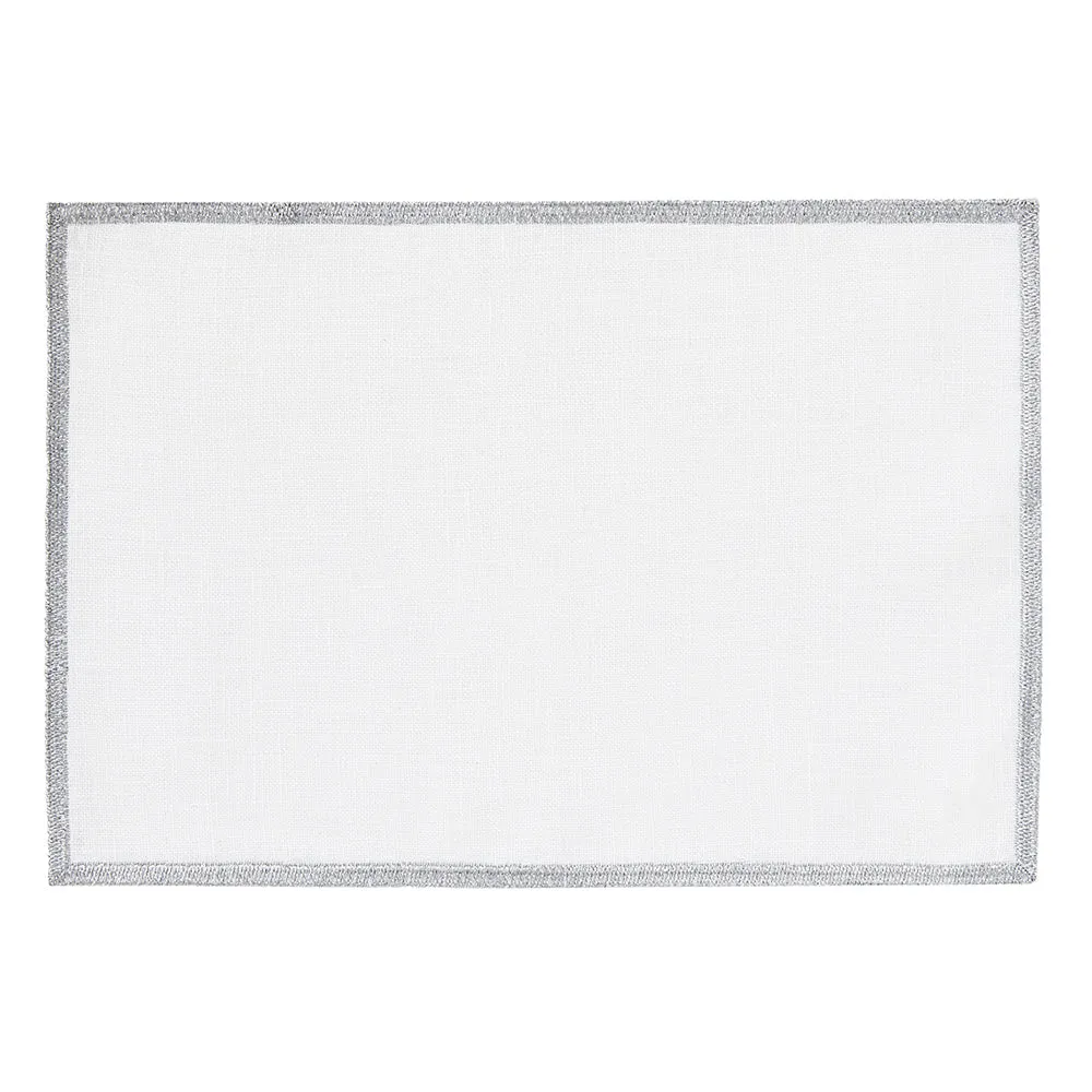 Bel Air Silver Cocktail Napkins 6x9, S/4